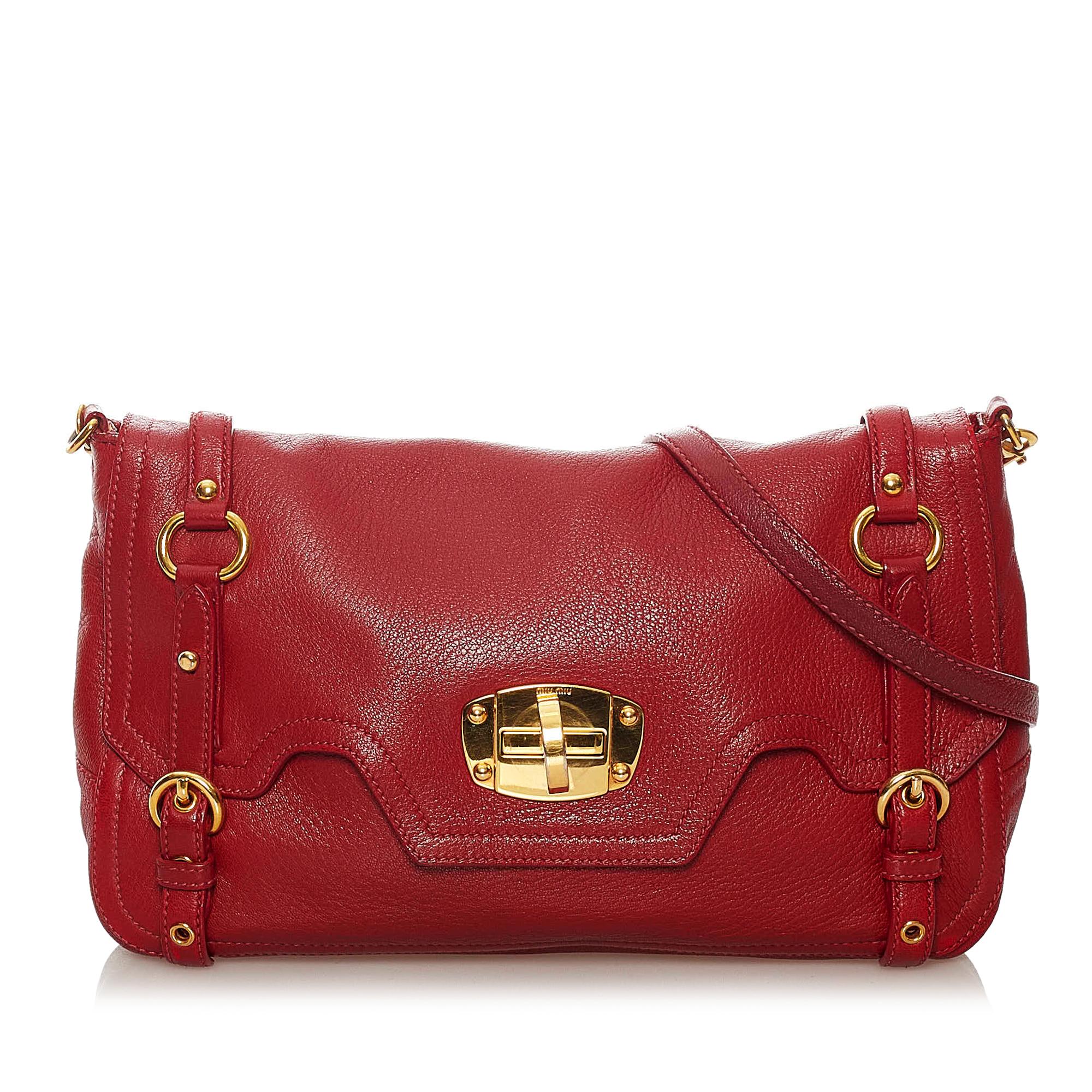 Miu Miu Leather Crossbody Bag (SHG-27801)