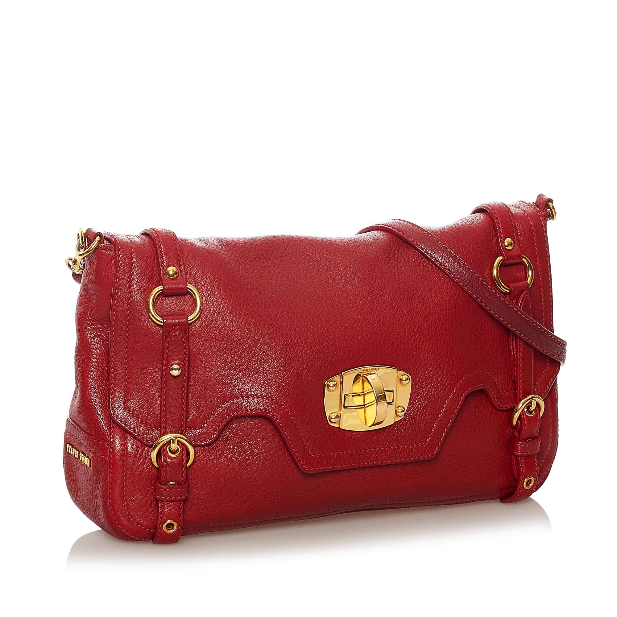 Miu Miu Leather Crossbody Bag (SHG-27801)
