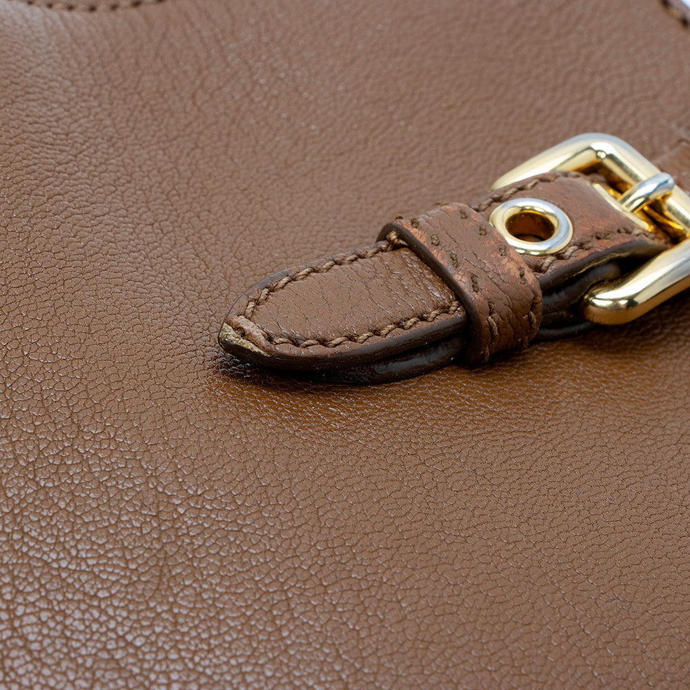 Miu Miu Leather Madras Satchel (SHF-17385)