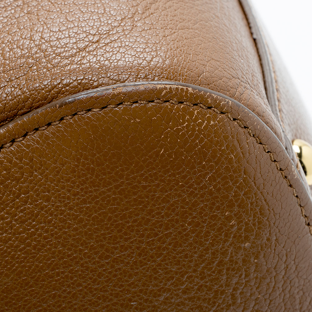 Miu Miu Leather Madras Satchel (SHF-17385)