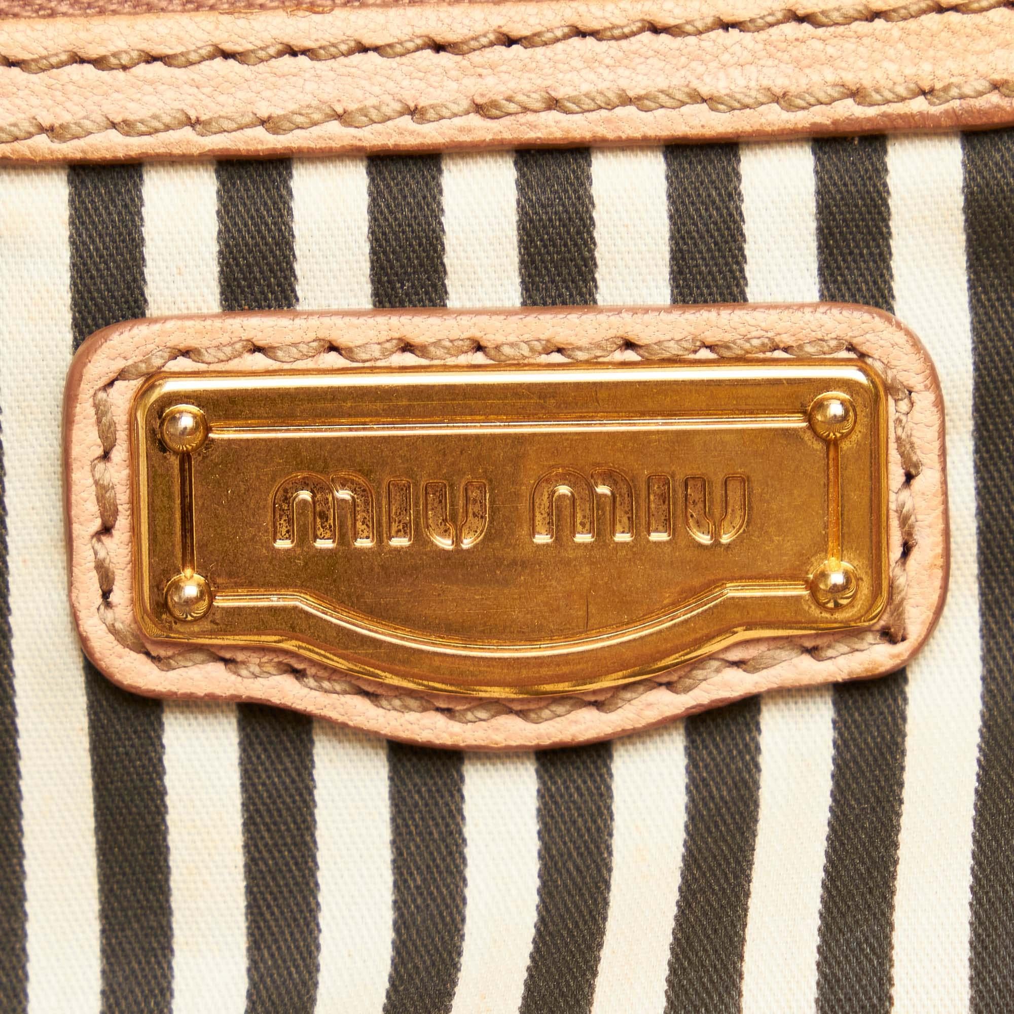 Miu Miu Leather Tote Bag (SHG-21610)