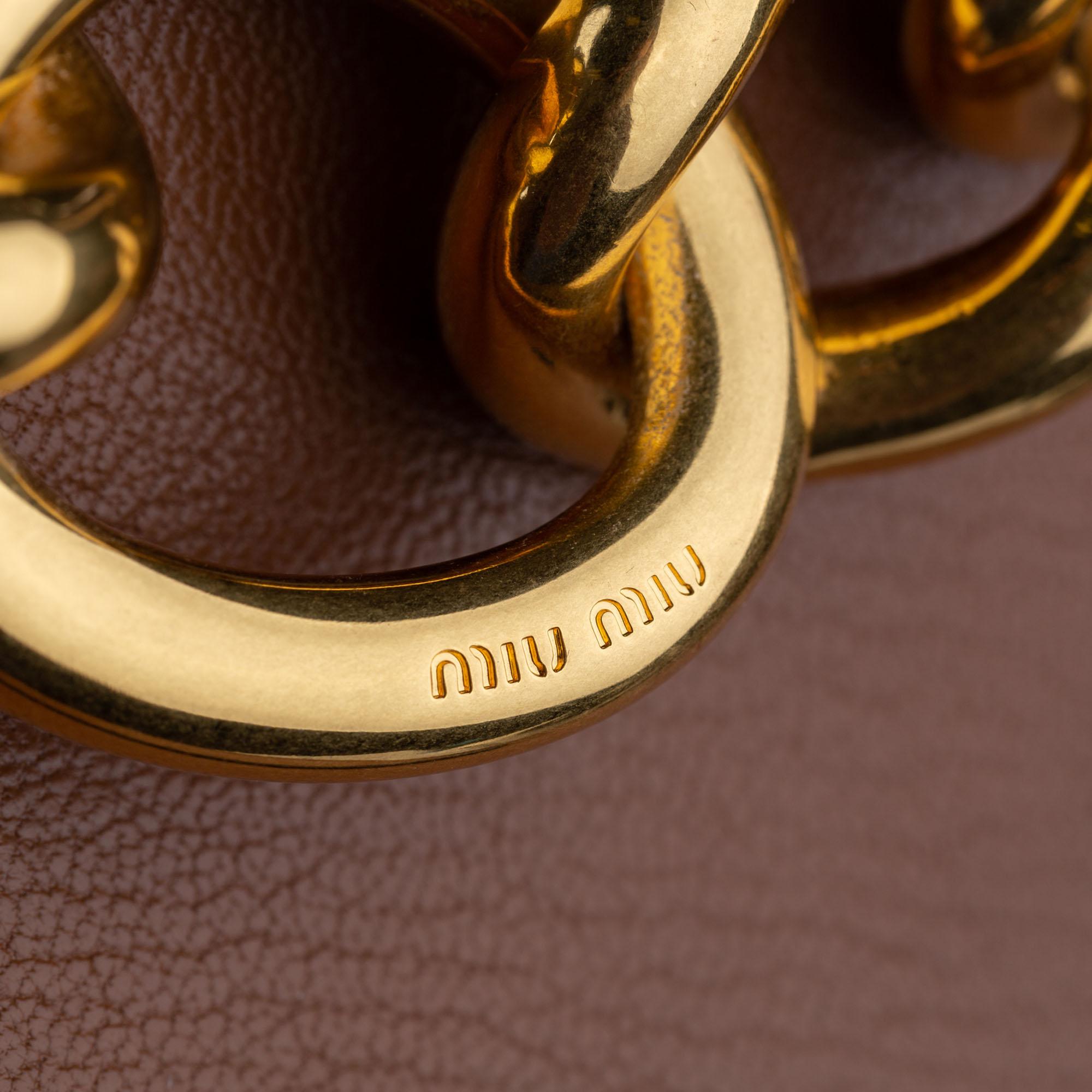 Miu Miu Madras Dahlia Leather Crossbody Bag (SHG-12869)