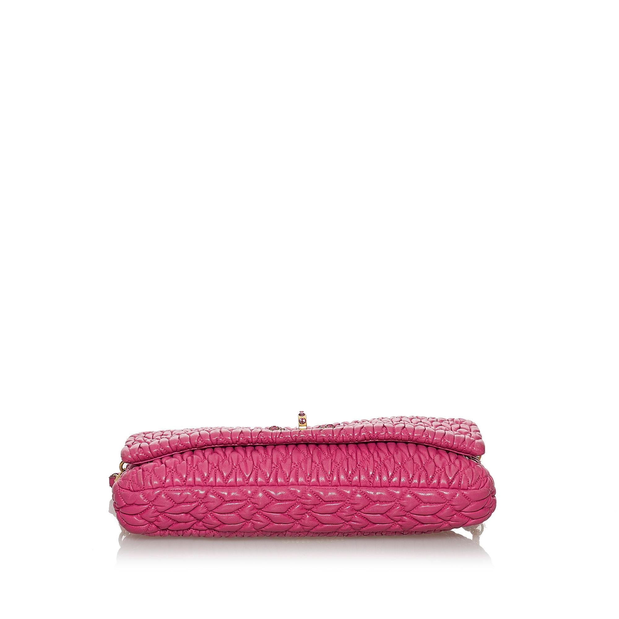 Miu Miu Matelasse Leather Shoulder Bag (SHG-30915)