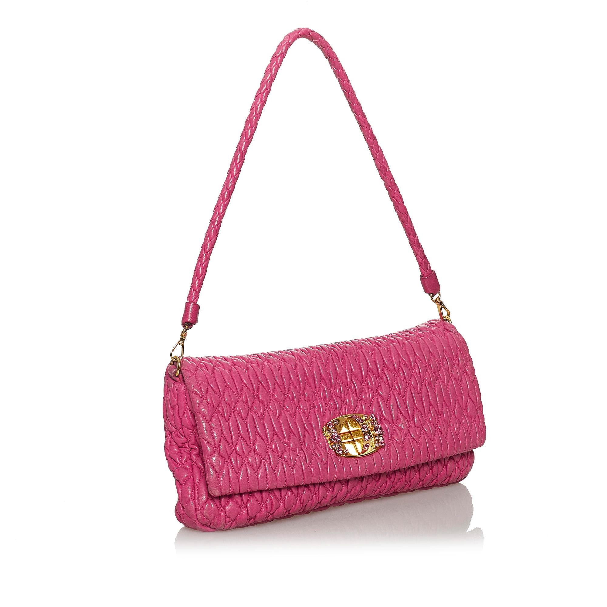 Miu Miu Matelasse Leather Shoulder Bag (SHG-30915)