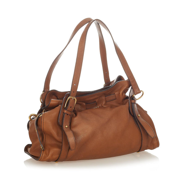 Miu Miu Peggy Bow Leather Tote Bag (SHG-24756) – LuxeDH