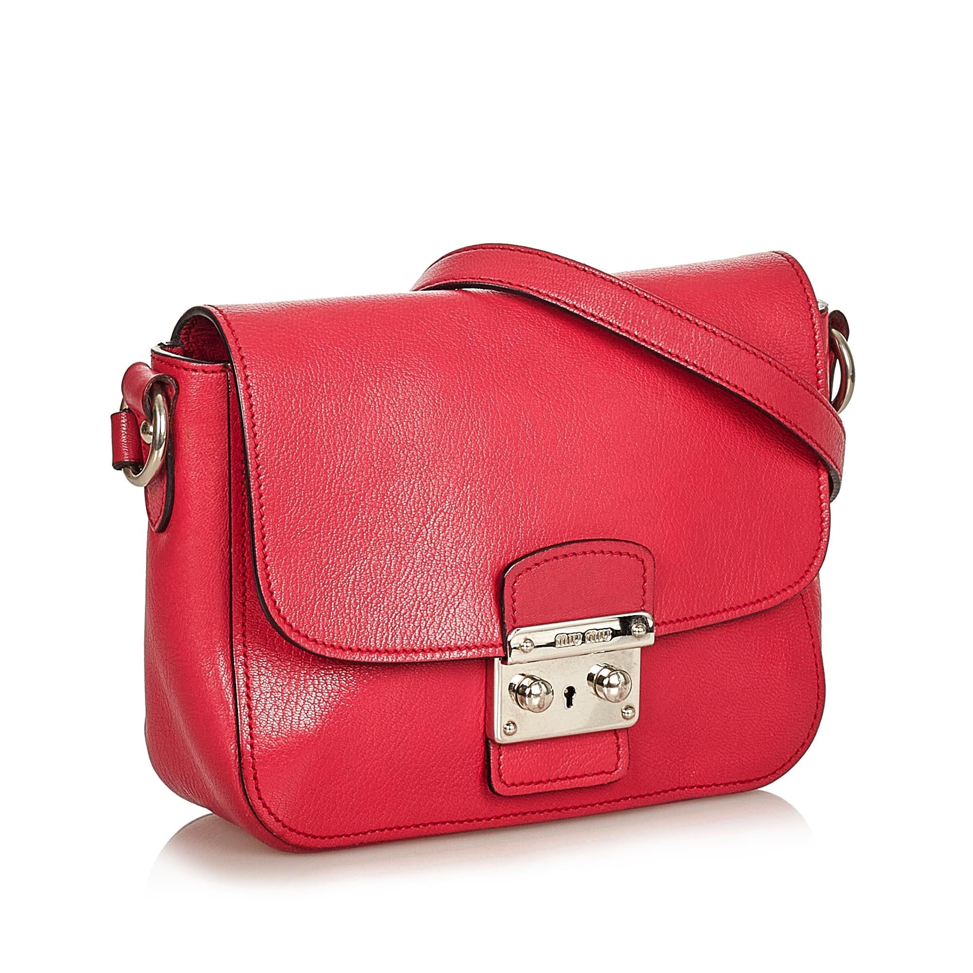 Miu Miu Sound Lock Leather Crossbody (SHG-25330)