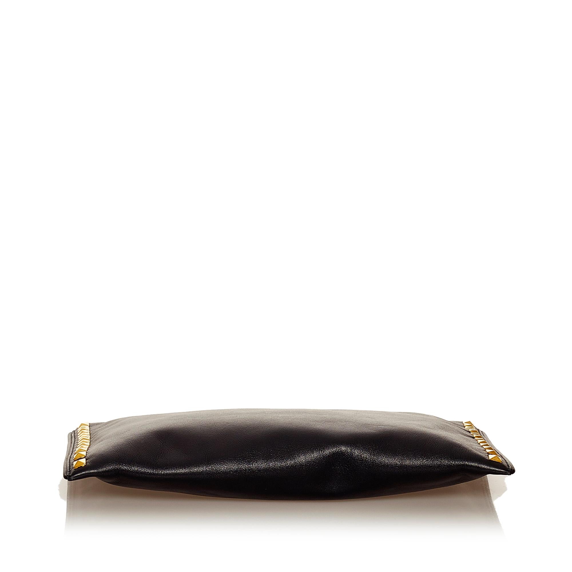 Miu Miu Studded Leather Clutch Bag (SHG-29355)