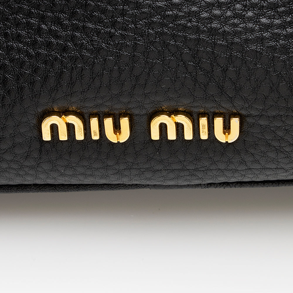Miu Miu Vitello Caribu Convertible Tote (SHF-20226)