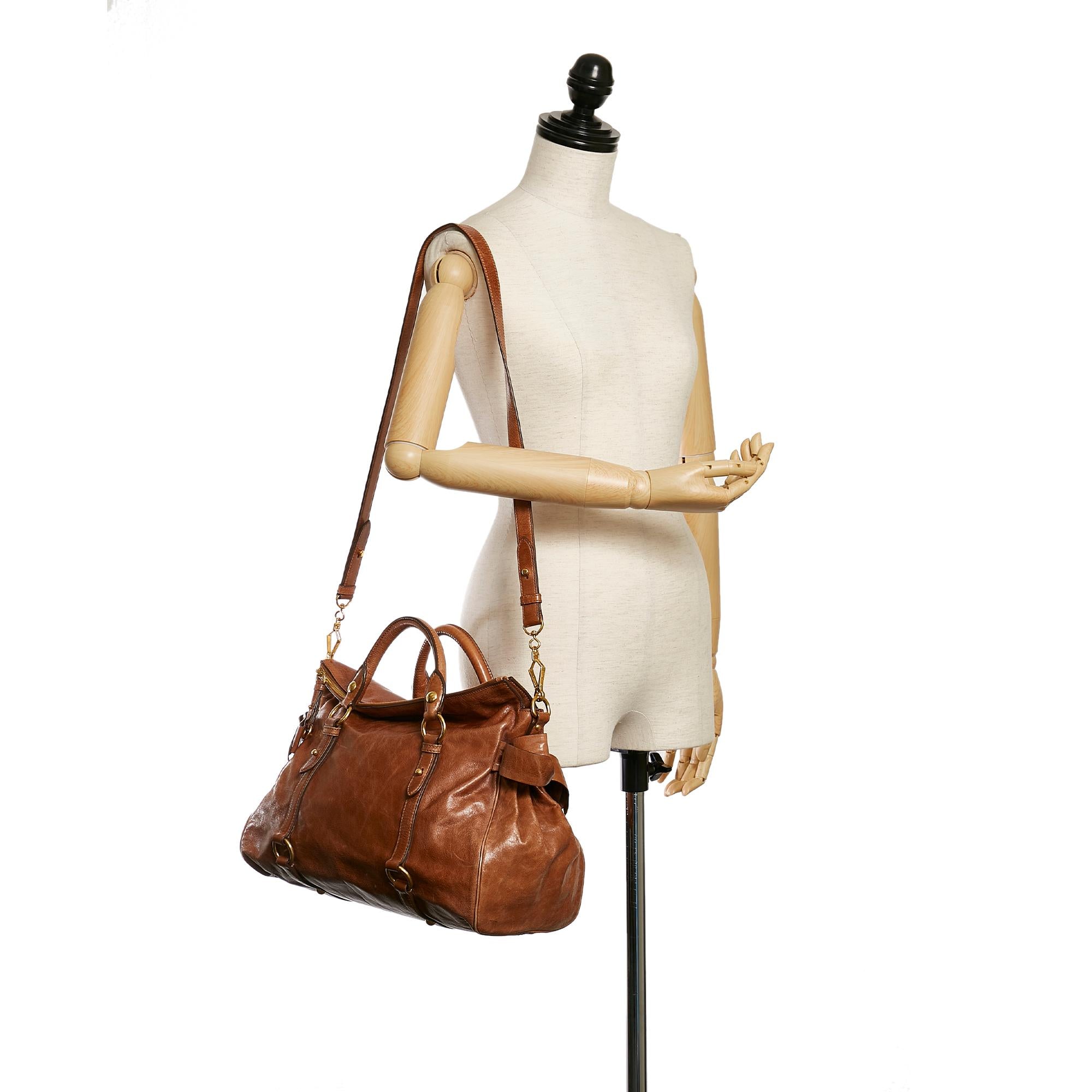 Miu Miu Vitello Lux Bow Satchel (SHG-31233)