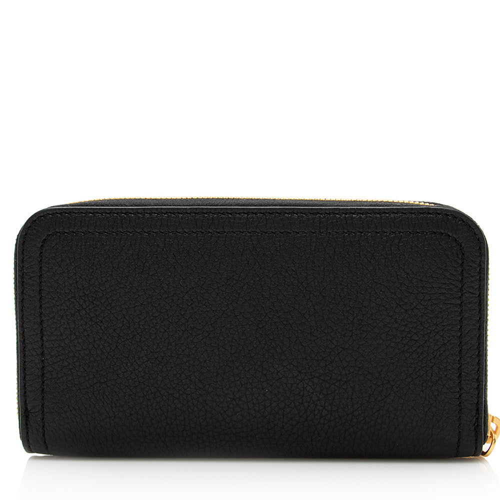 Moschino Pebbled Leather Logo Wallet (SHF-20384)