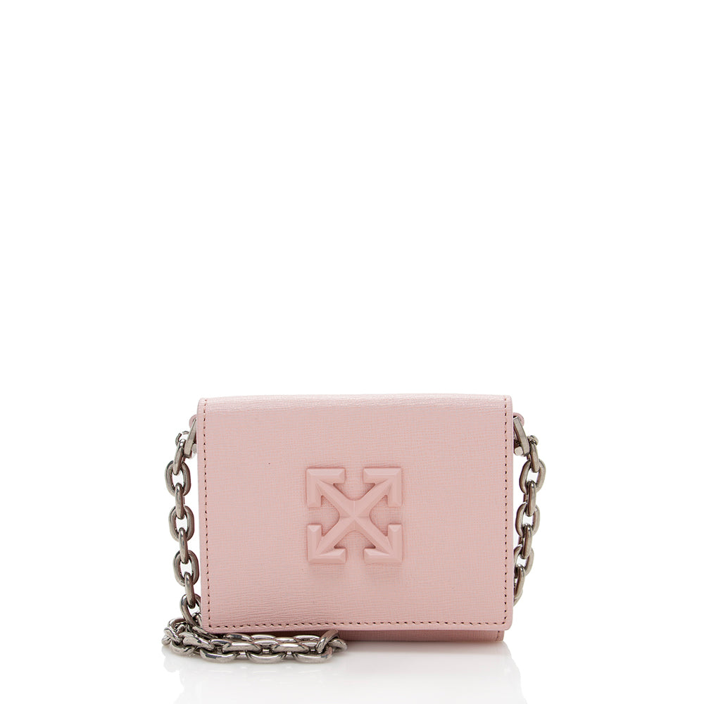 Off-White Leather Arrows-Plaque Crossbody Bag (SHF-18270)