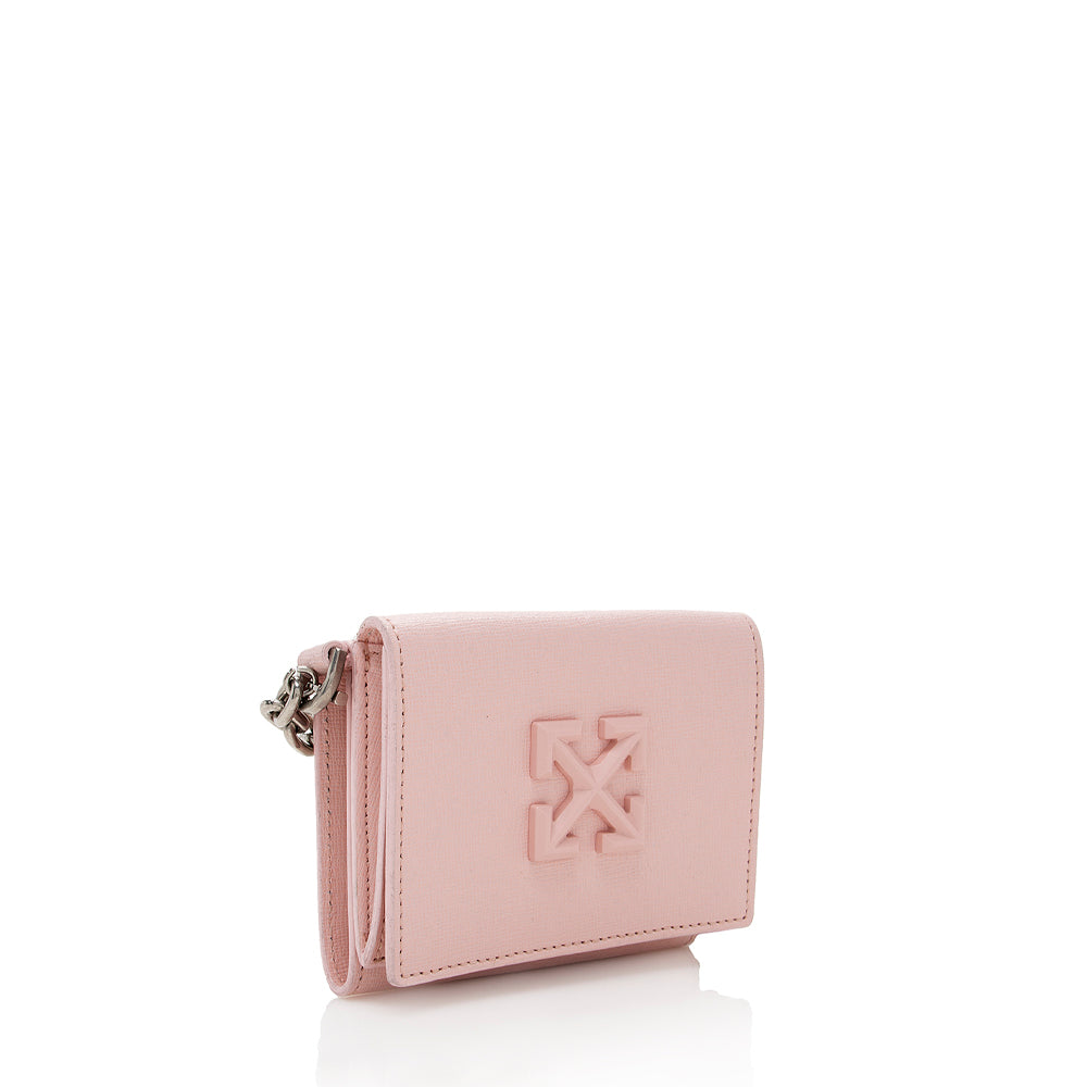 Off-White Leather Arrows-Plaque Crossbody Bag (SHF-18270)