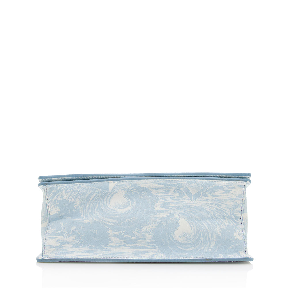 Off-White Suede Blue Waves 2.8 Jitney Bag (SHF-18565)