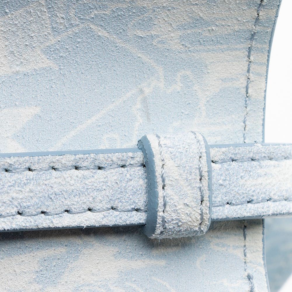 Off-White Suede Blue Waves 2.8 Jitney Bag (SHF-18565)