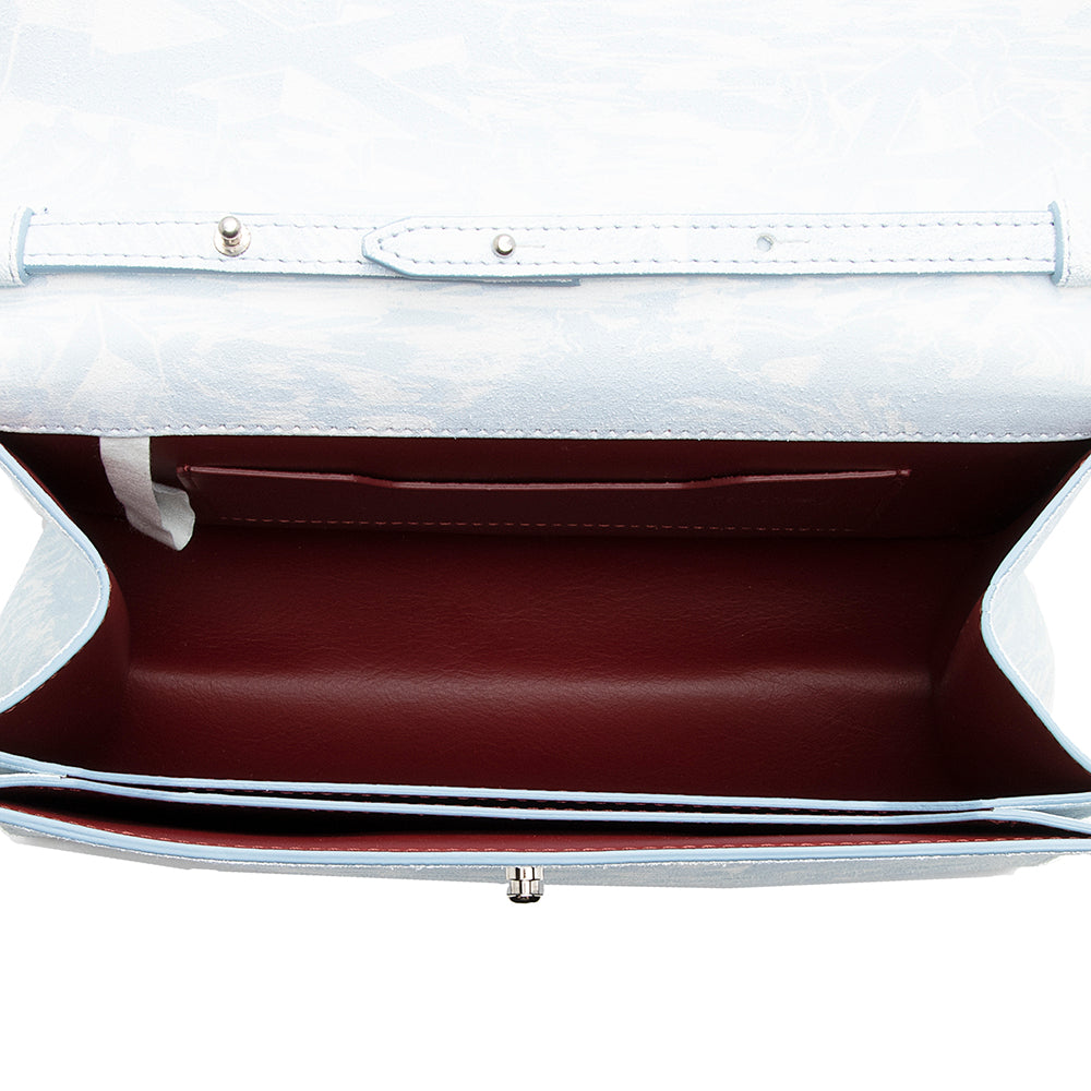 Off-White Suede Blue Waves 2.8 Jitney Bag (SHF-18565)