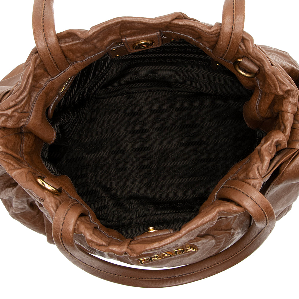 Prada Nappa Antique Bow Satchel - FINAL SALE (SHF-15430)