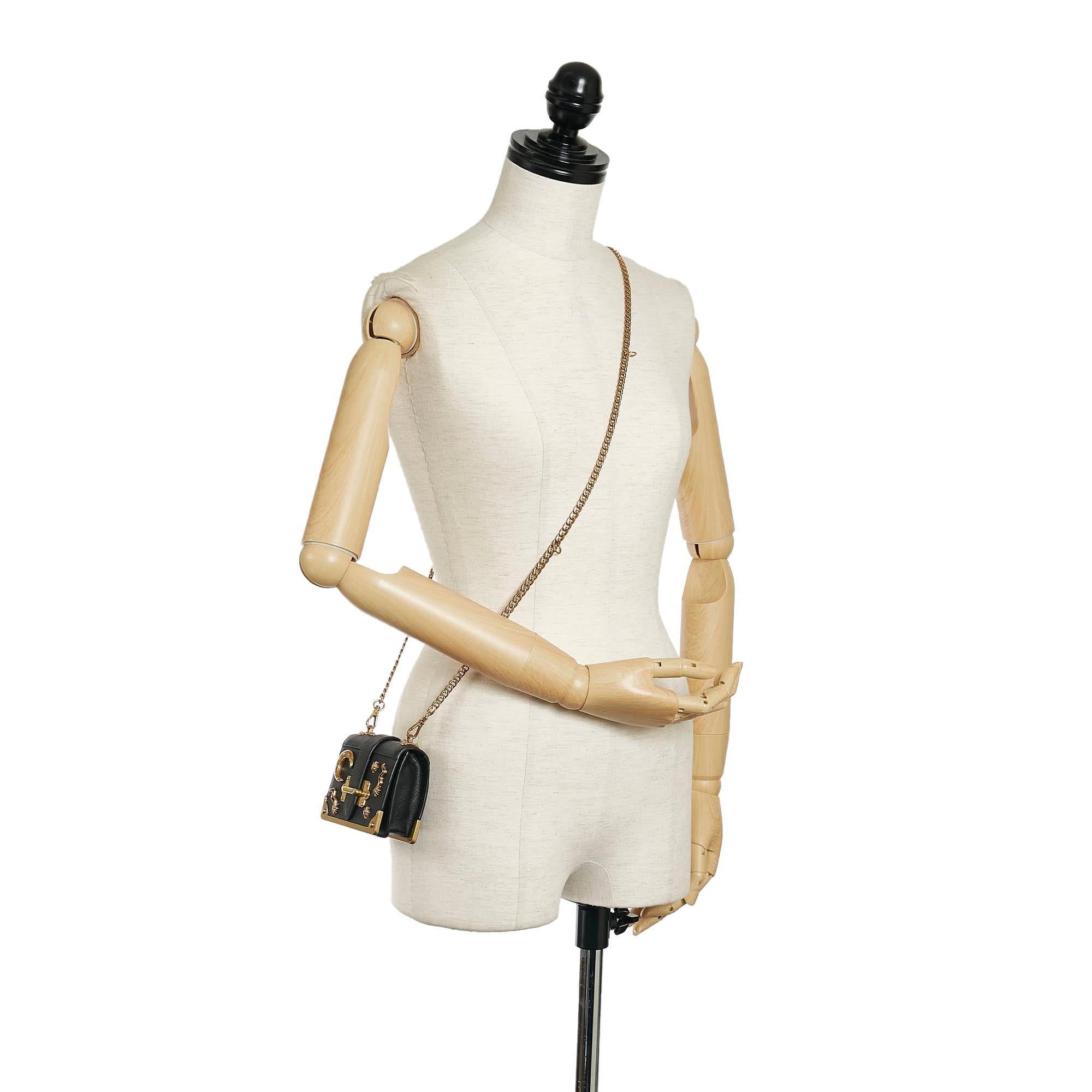 Prada Astrology Micro Cahier Leather Crossbody Bag (SHG-34184)