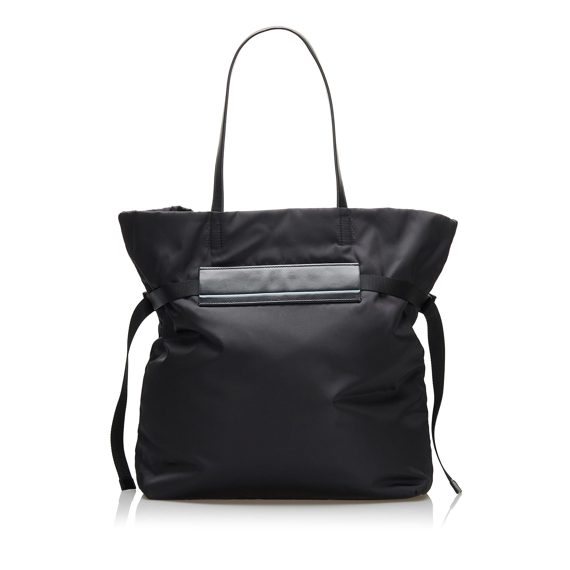 Prada Belted Logo Tessuto Tote (SHG-36567)