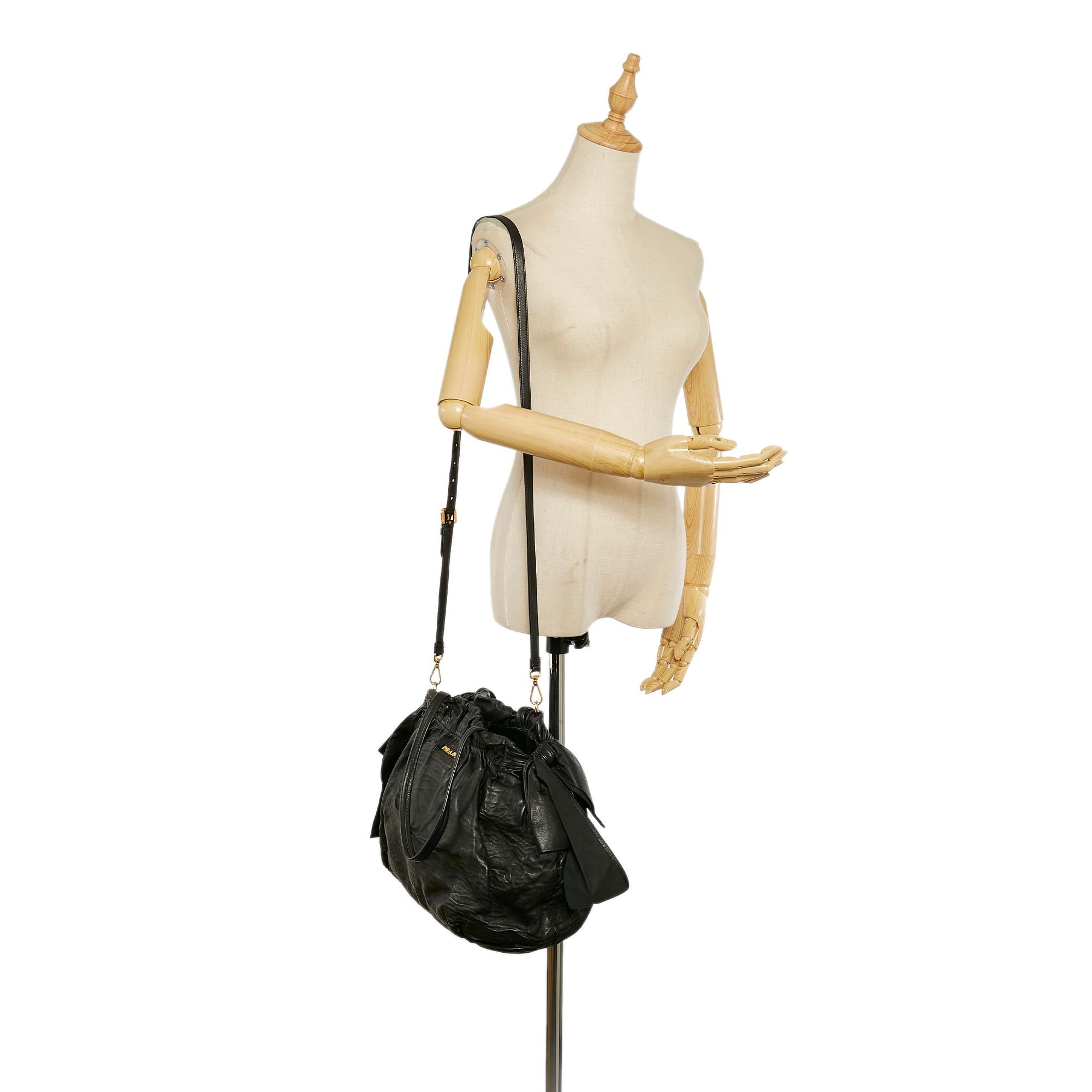 Prada Bow Leather Satchel (SHG-31911)