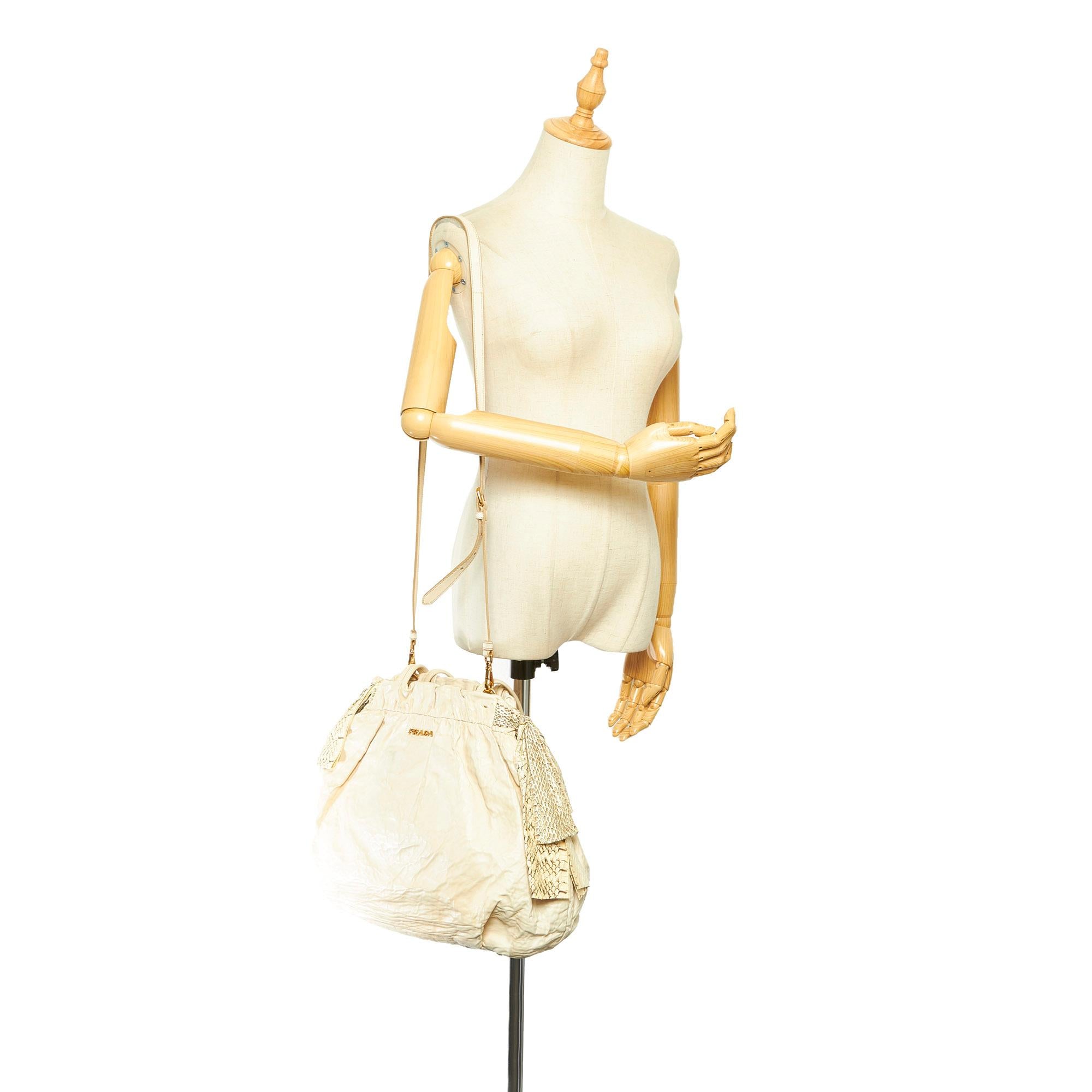 Prada Bow Leather Satchel (SHG-32135)