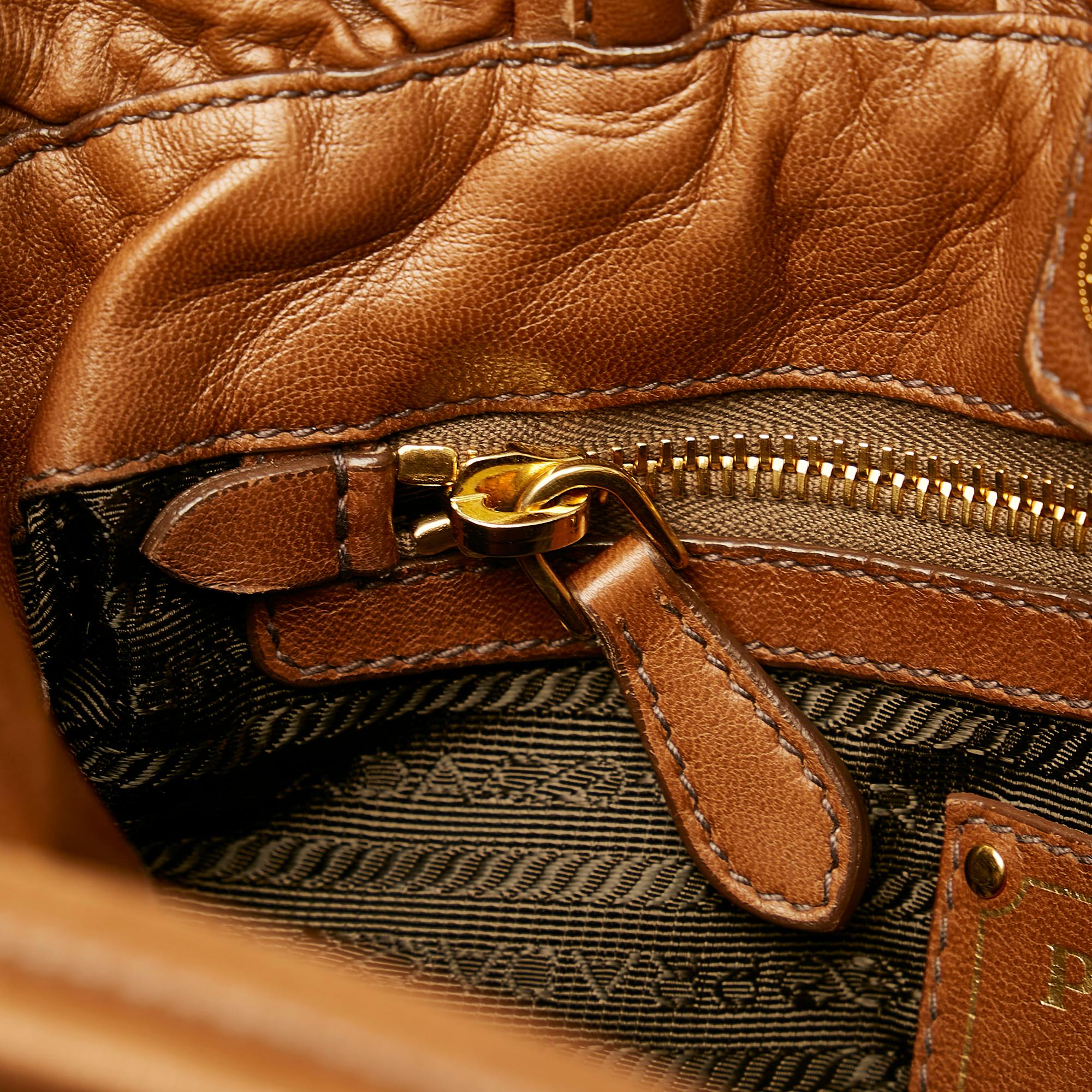 Prada Bow Nappa Leather Satchel (SHG-28742)