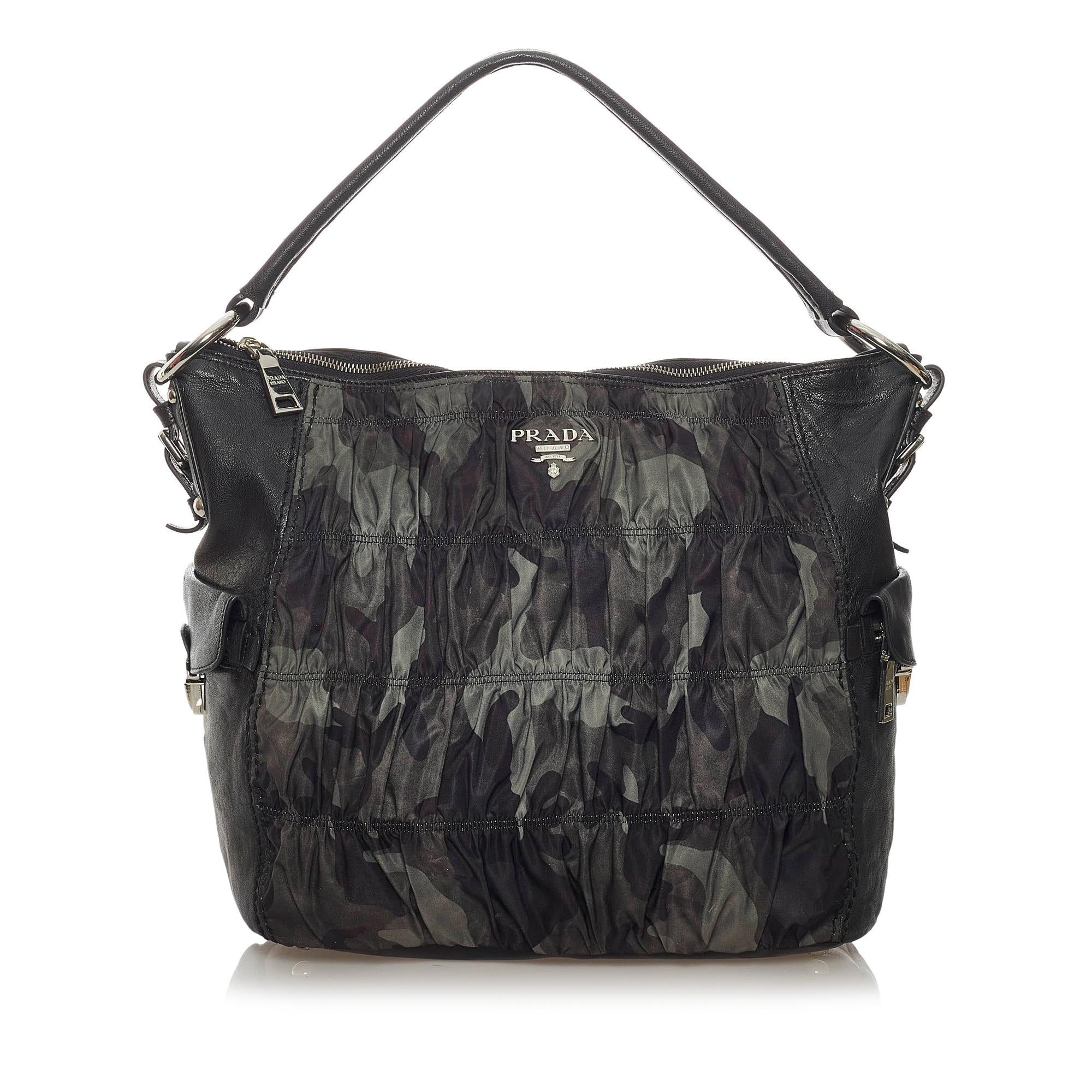 Prada Camouflage Tessuto Gaufre Tote Bag (SHG-29200)