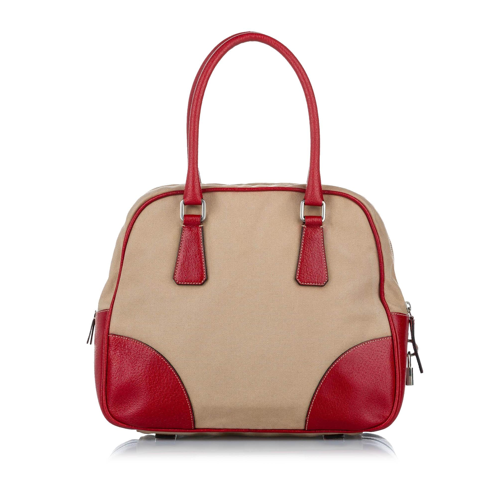 Prada Canapa Bauletto Canvas Handbag (SHG-32509)