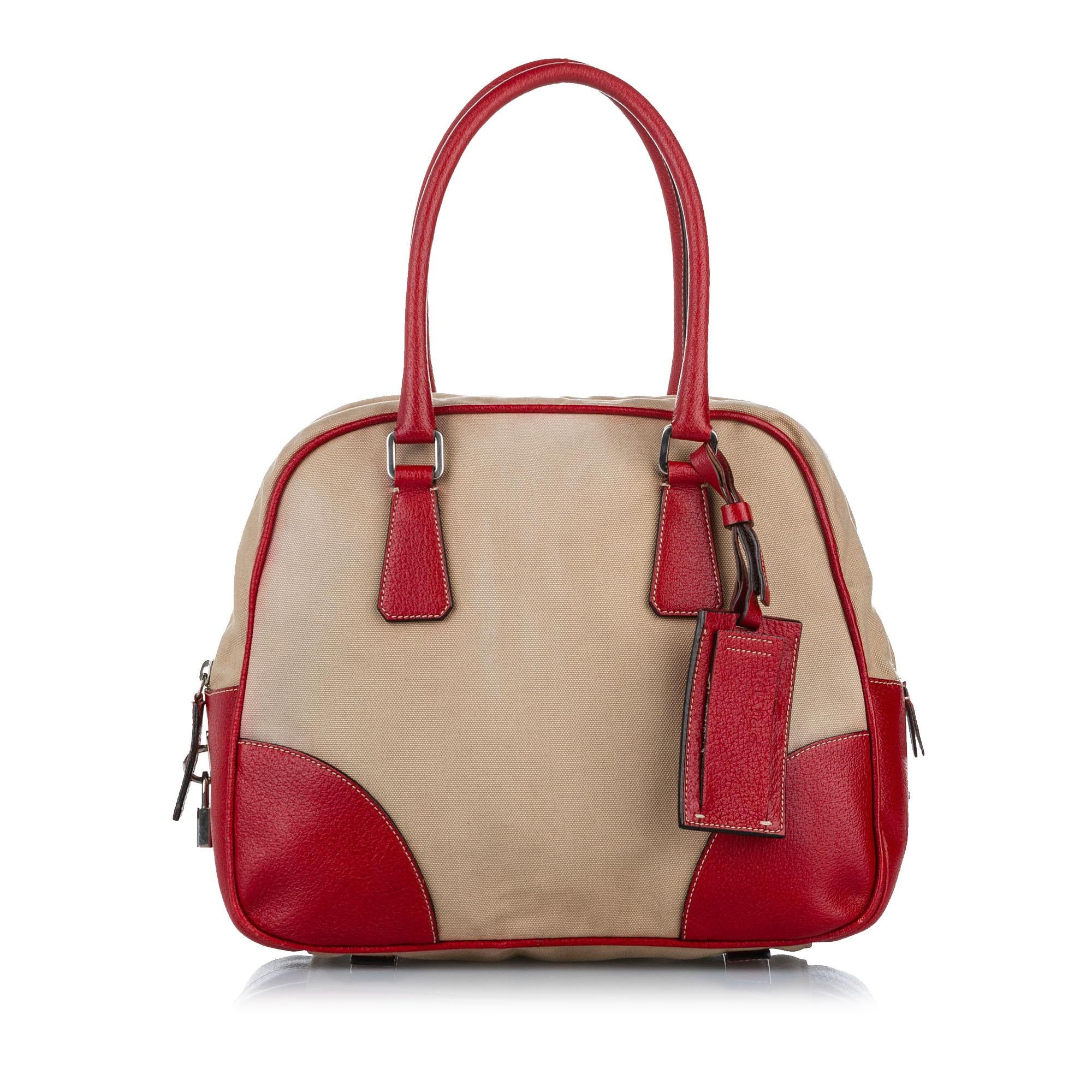 Prada Canapa Bauletto Canvas Handbag (SHG-32509)