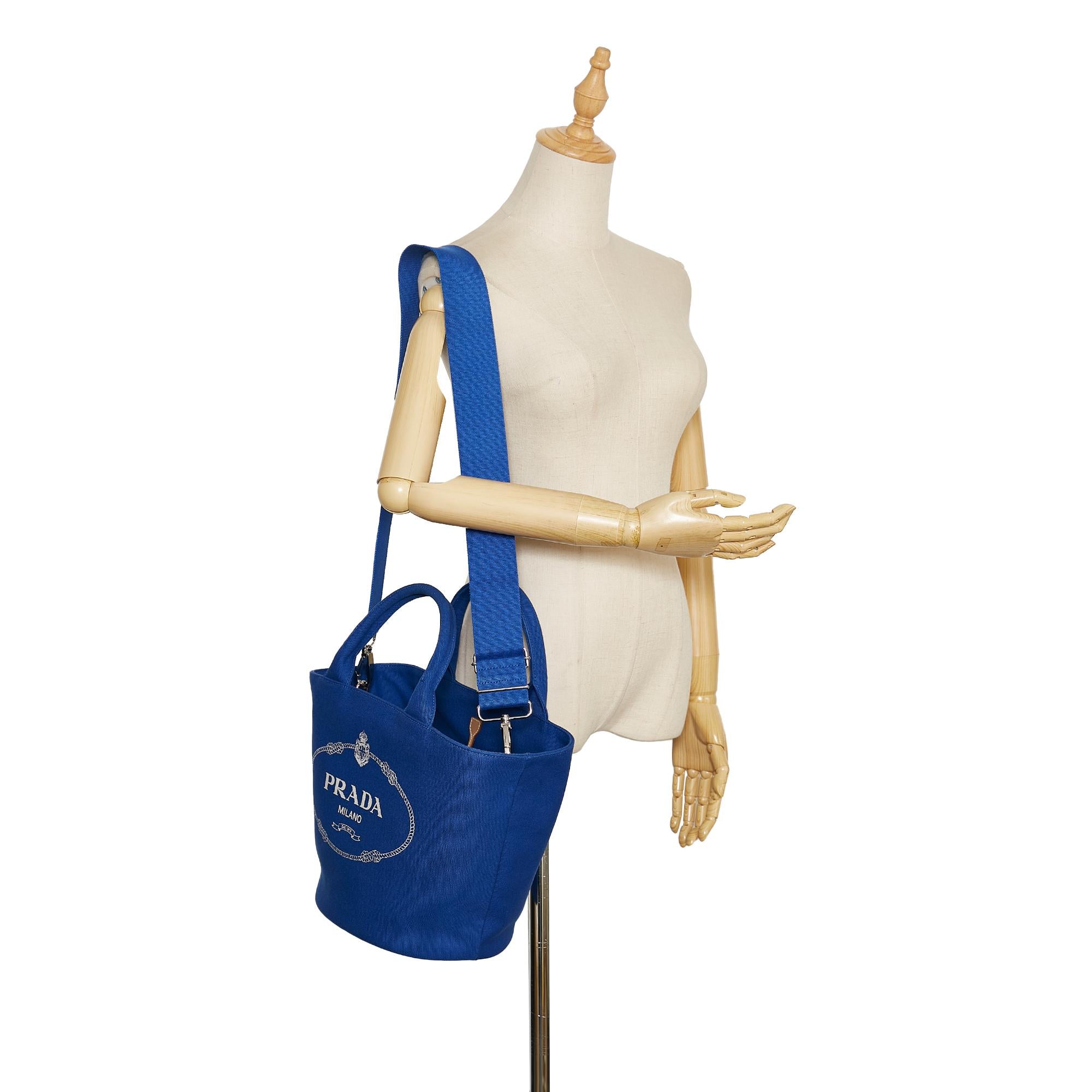 Prada Canapa Convertible Shopping Tote with pouch (SHG-36804)