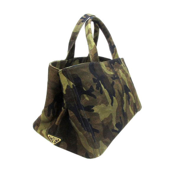 Prada Canapa Logo Canvas Tote Bag (SHG-28188) – LuxeDH