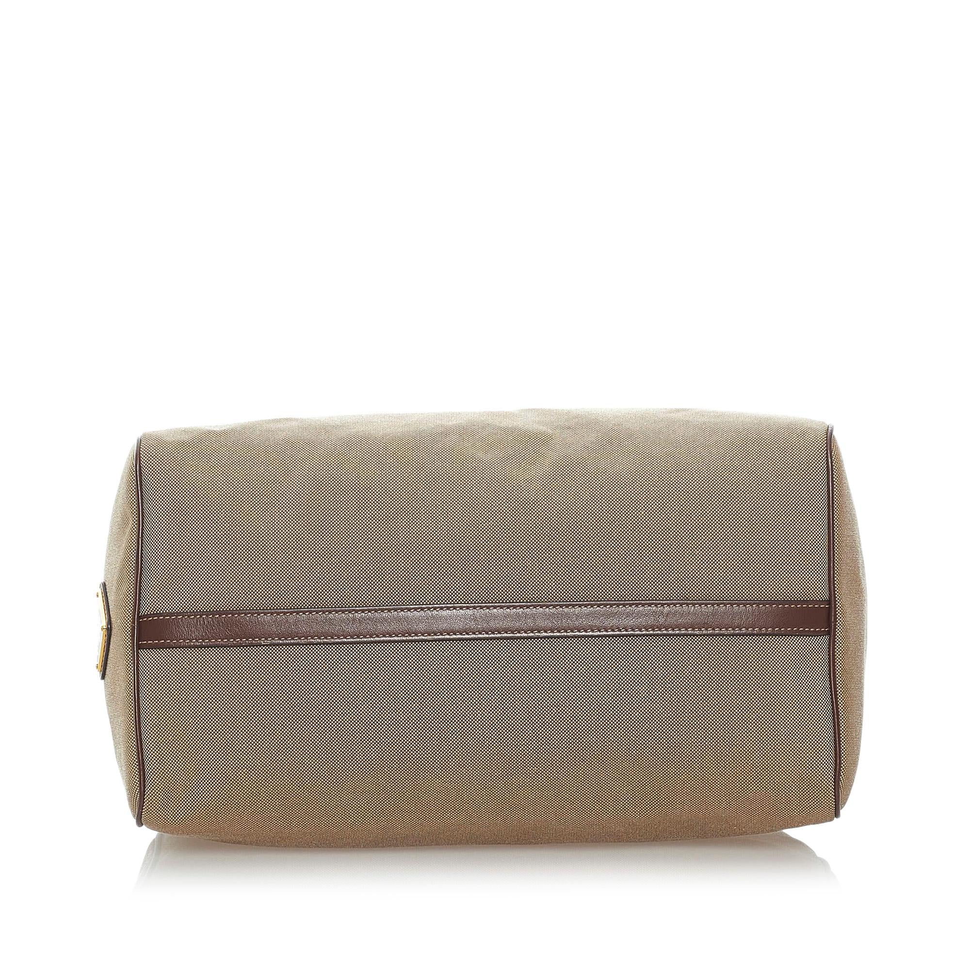 Prada Canapa Logo Canvas Boston Bag (SHG-31446)