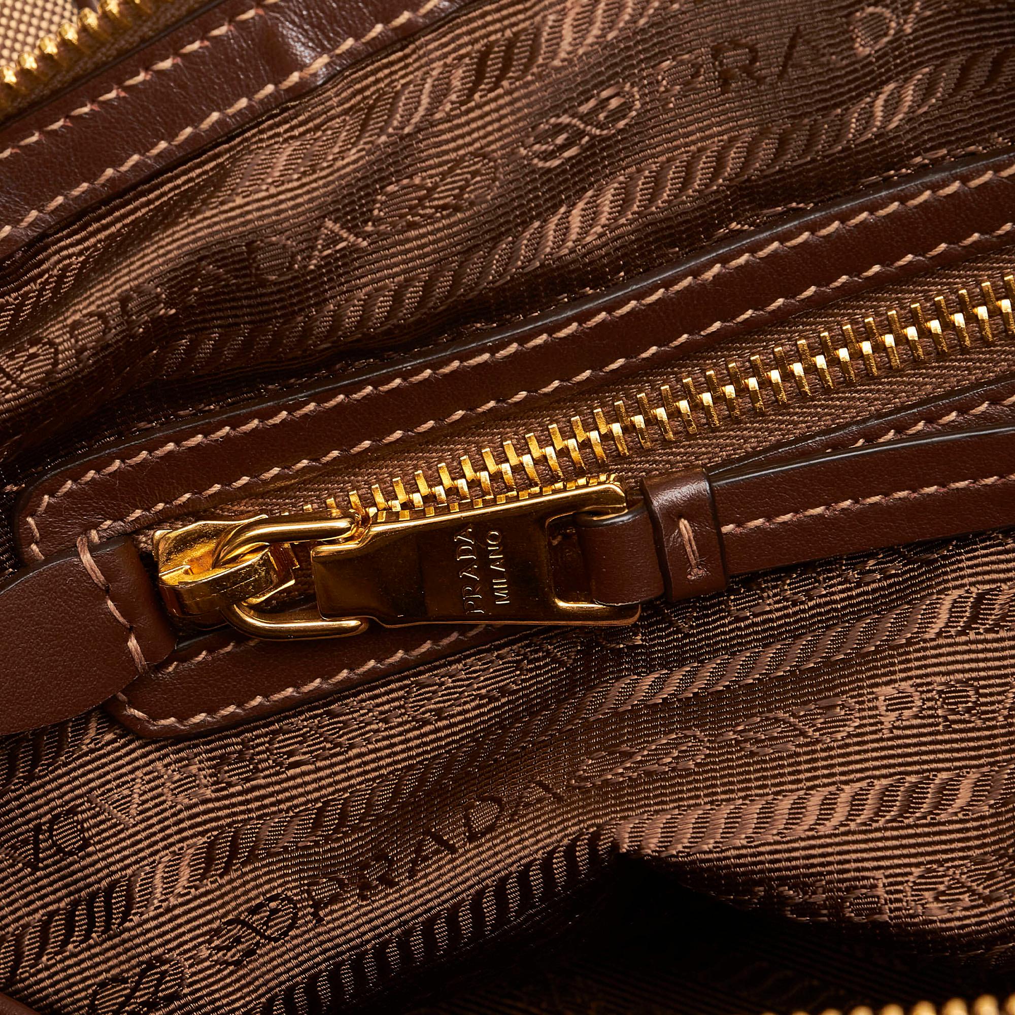 Prada Canapa Logo Canvas Boston Bag (SHG-31446)