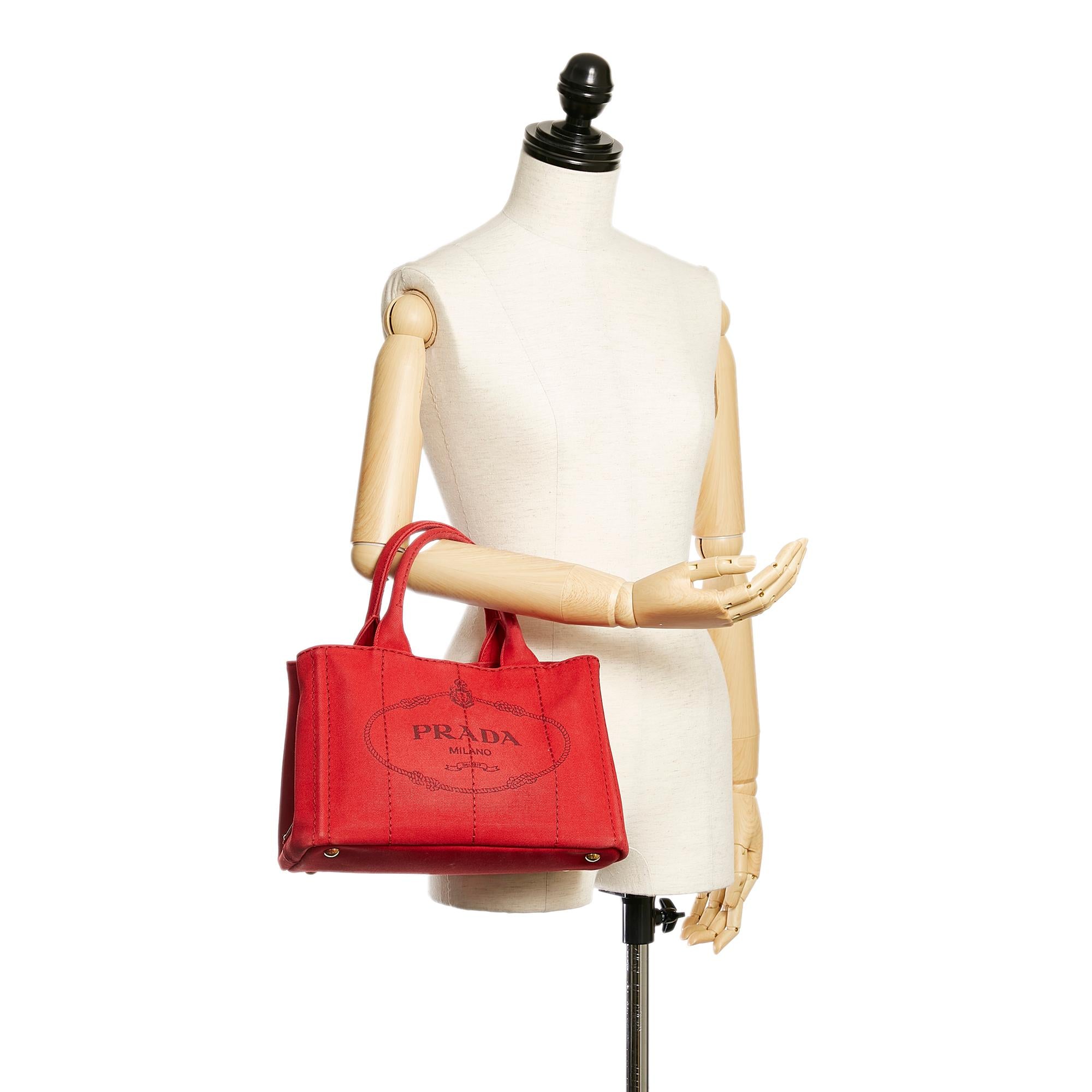 Prada Canapa Logo Canvas Handbag (SHG-28198)