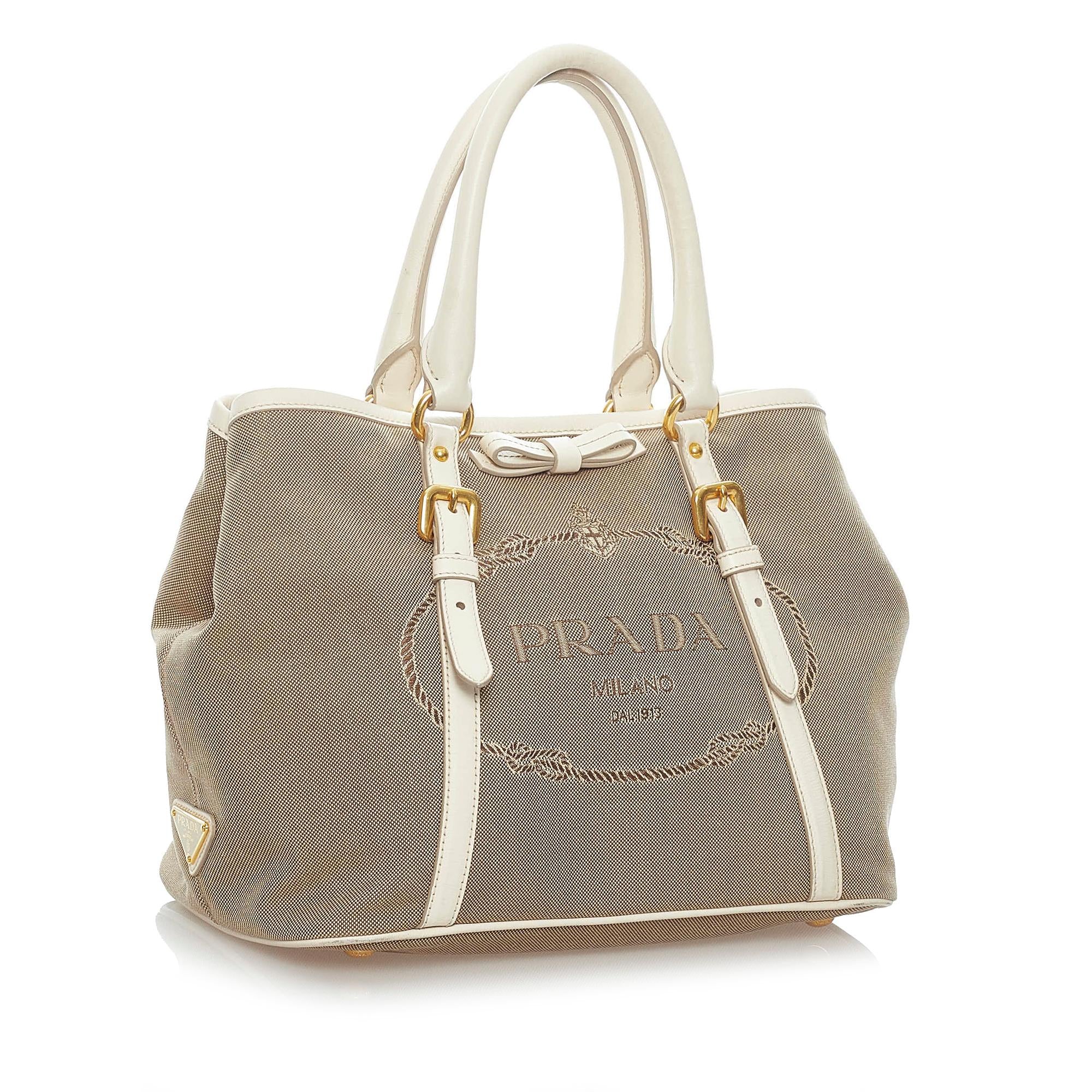 Prada Canapa Logo Canvas Handbag (SHG-32222)