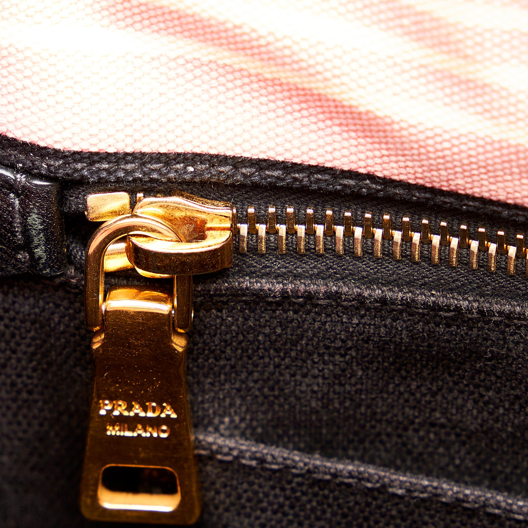 Prada Canapa Logo Canvas Satchel (SHG-24822)