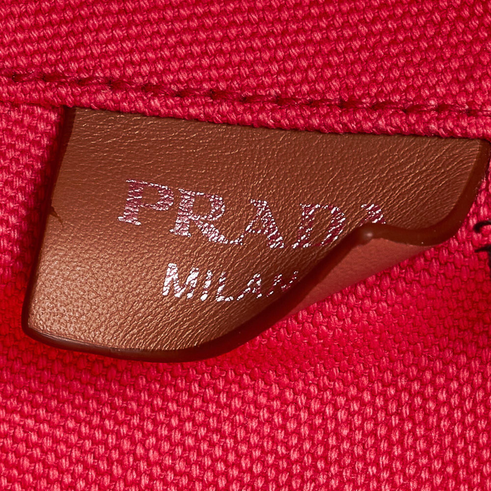 Prada Canapa Logo Canvas Satchel (SHG-25469)