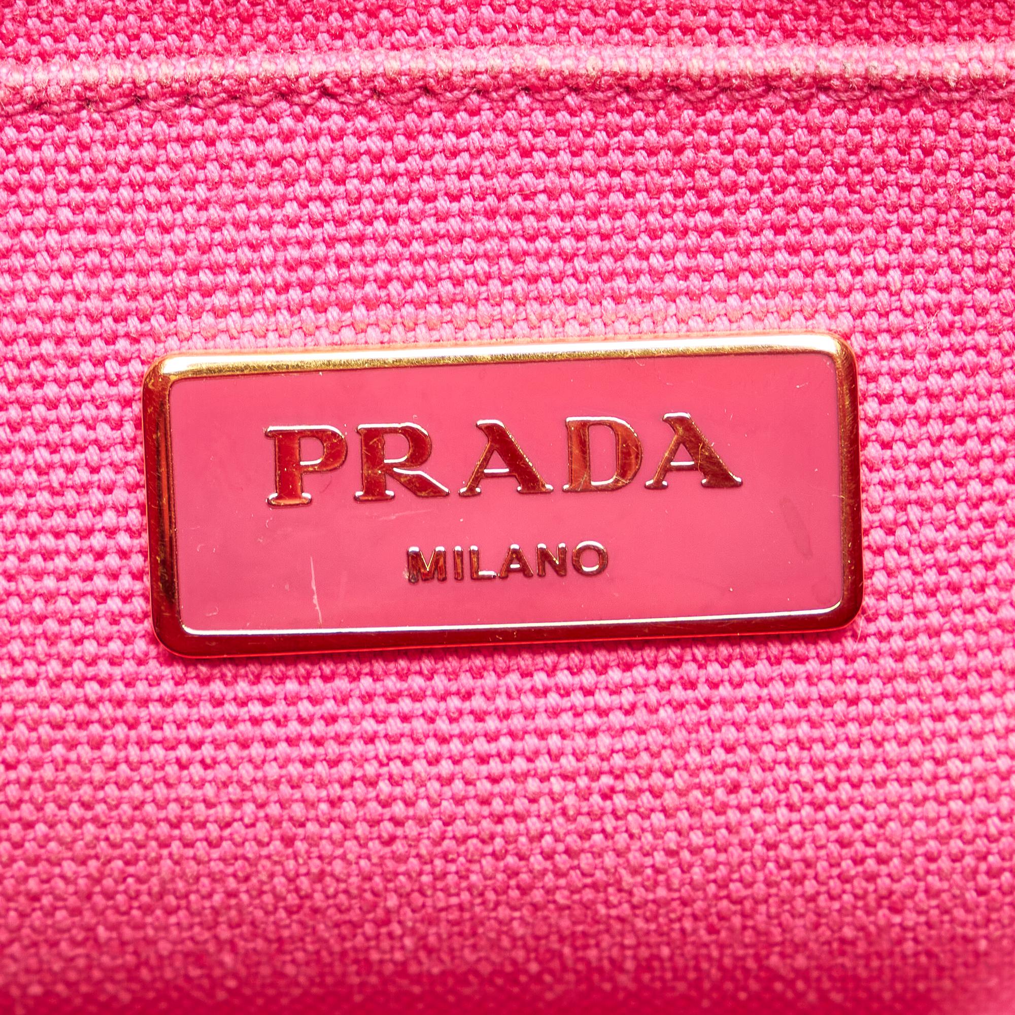 Prada Canapa Logo Canvas Satchel (SHG-26815)