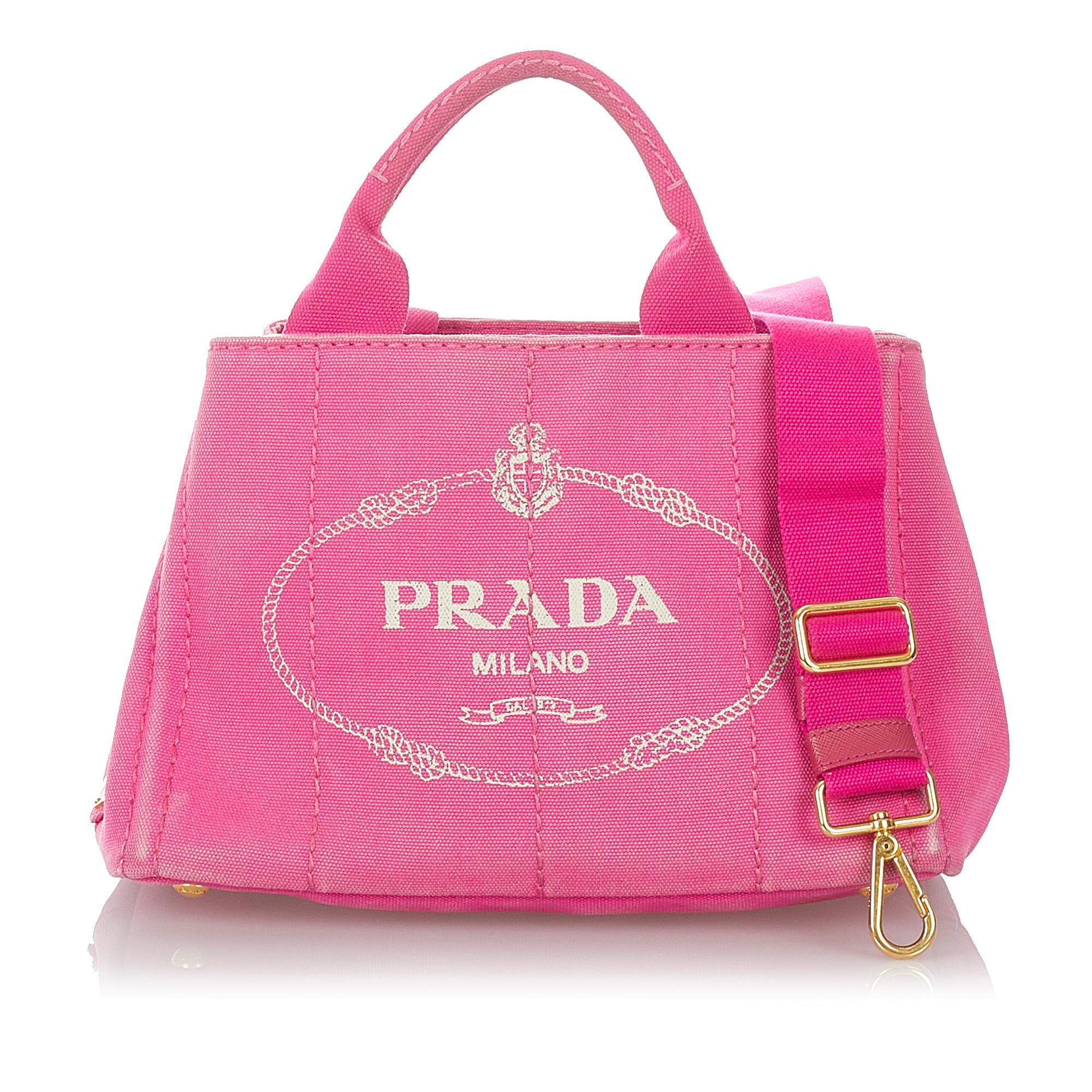 Prada Canapa Logo Canvas Satchel (SHG-26815)