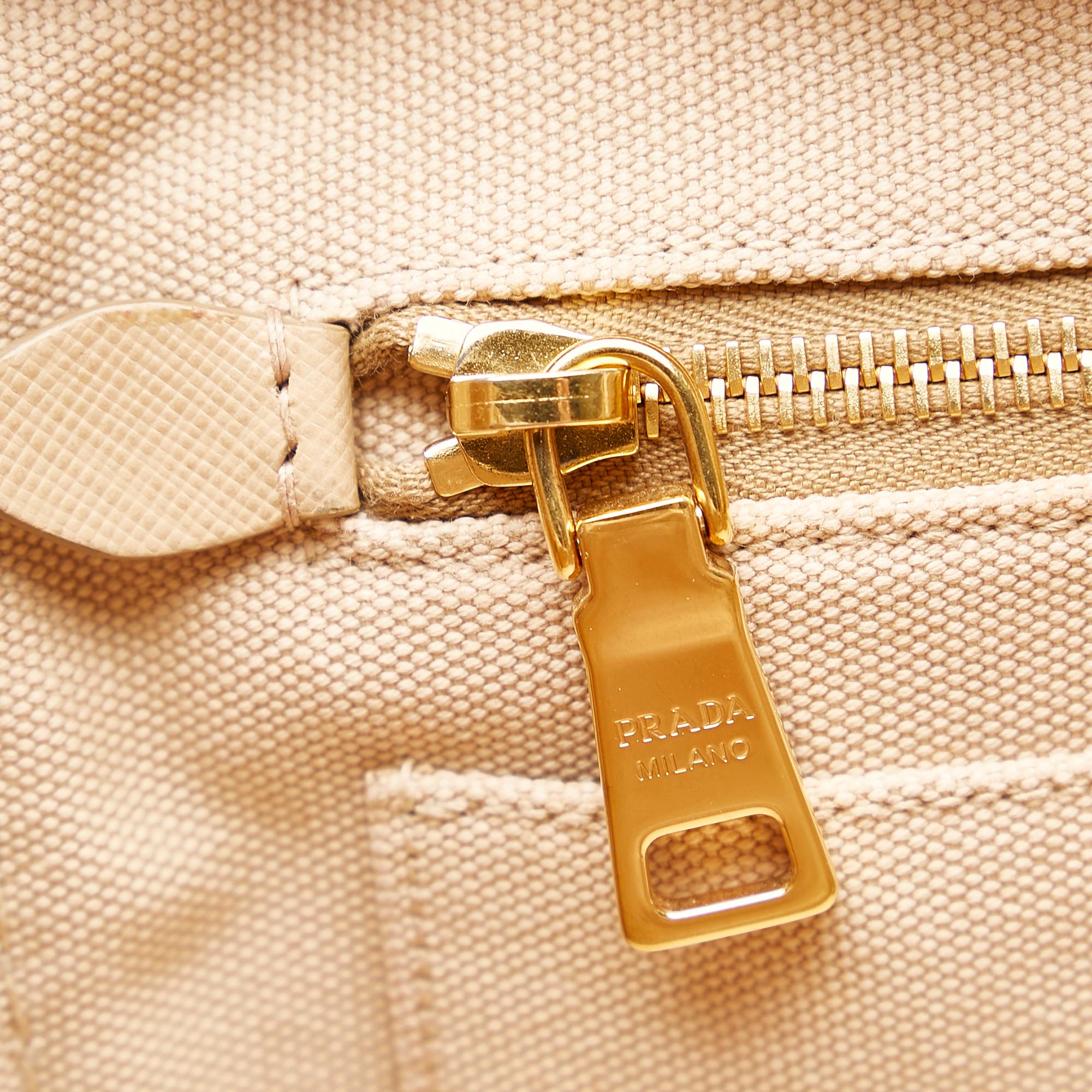 Prada Canapa Logo Canvas Satchel (SHG-27860)