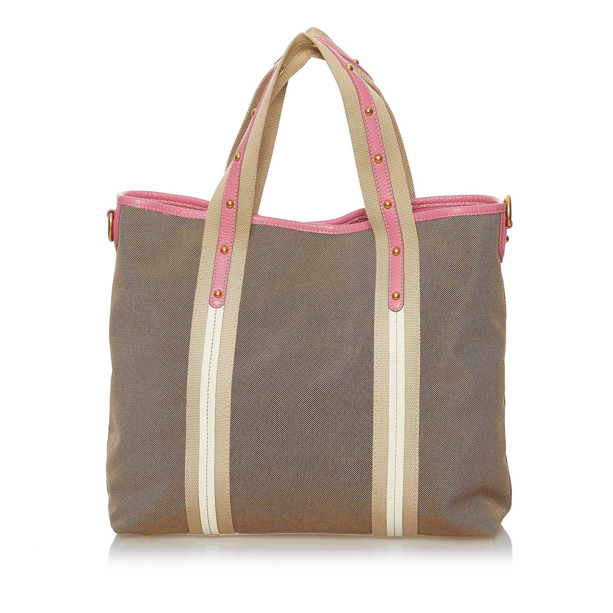 Prada Canapa Logo Canvas Satchel (SHG-28374)