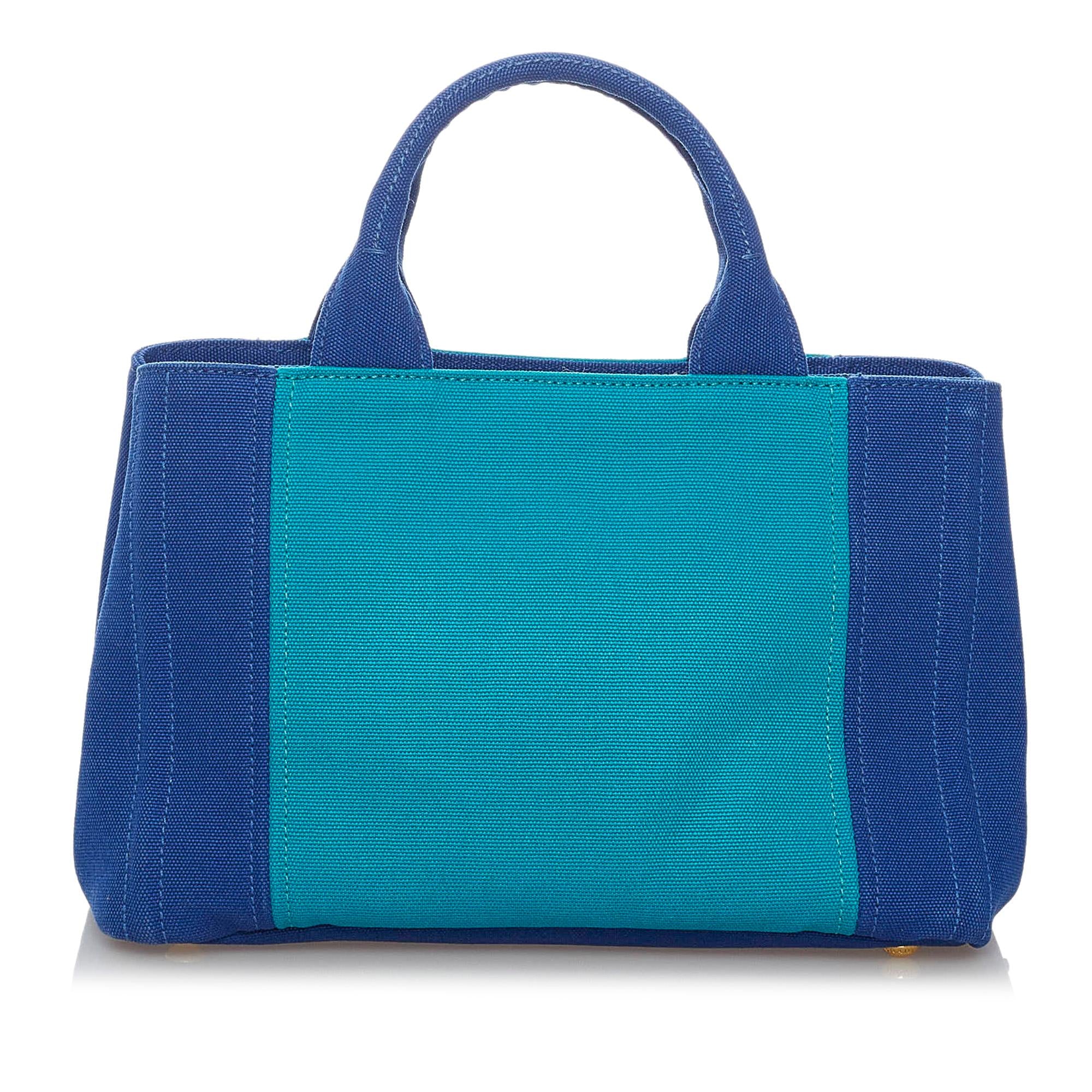 Prada Canapa Logo Canvas Satchel (SHG-29663)