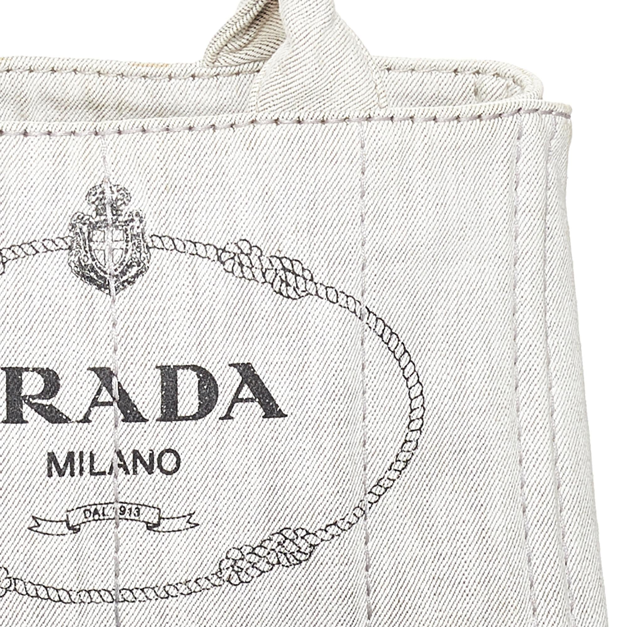 Prada Canapa Logo Canvas Satchel (SHG-31407)