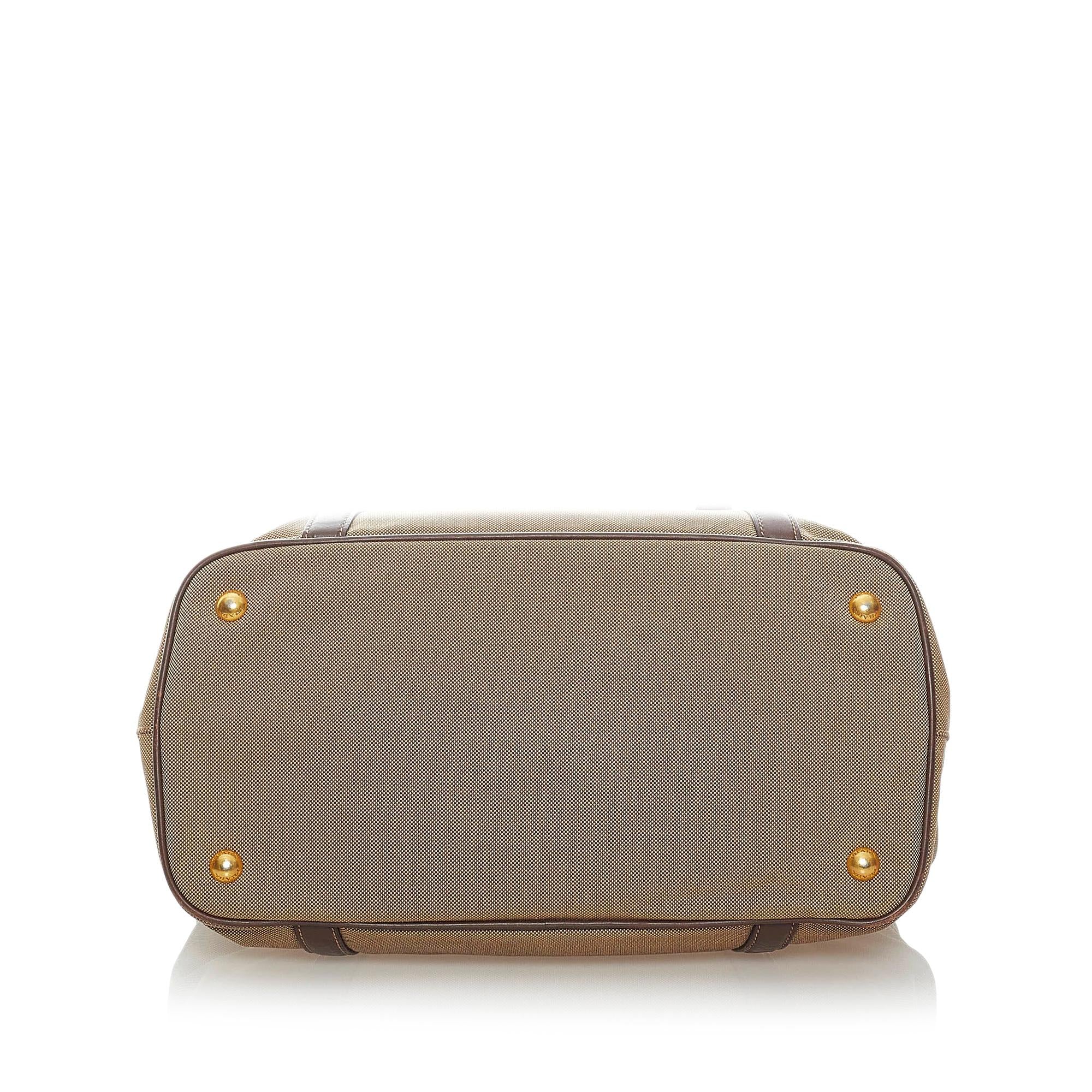 Prada Canapa Logo Canvas Satchel (SHG-31615)