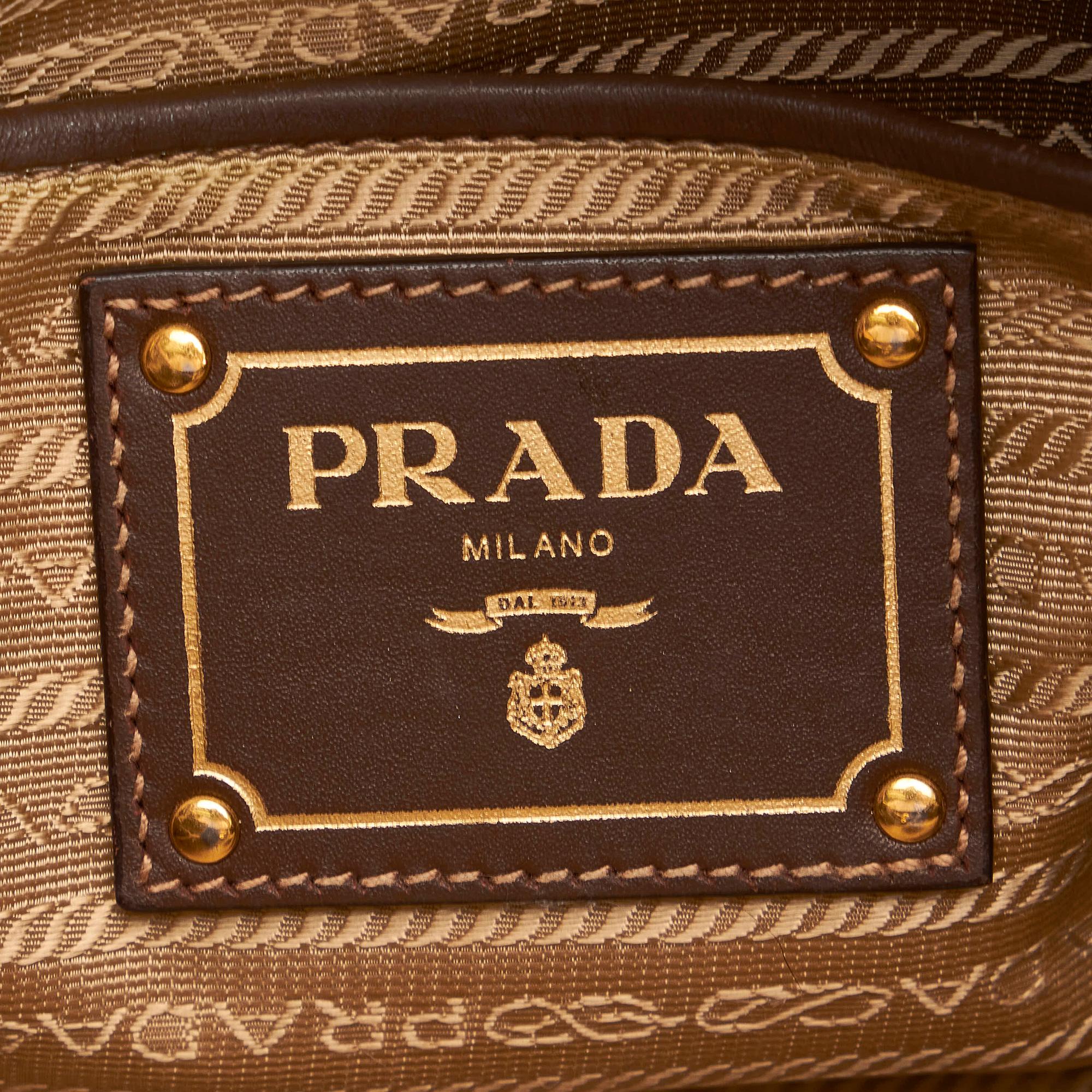 Prada Canapa Logo Canvas Satchel (SHG-31615)