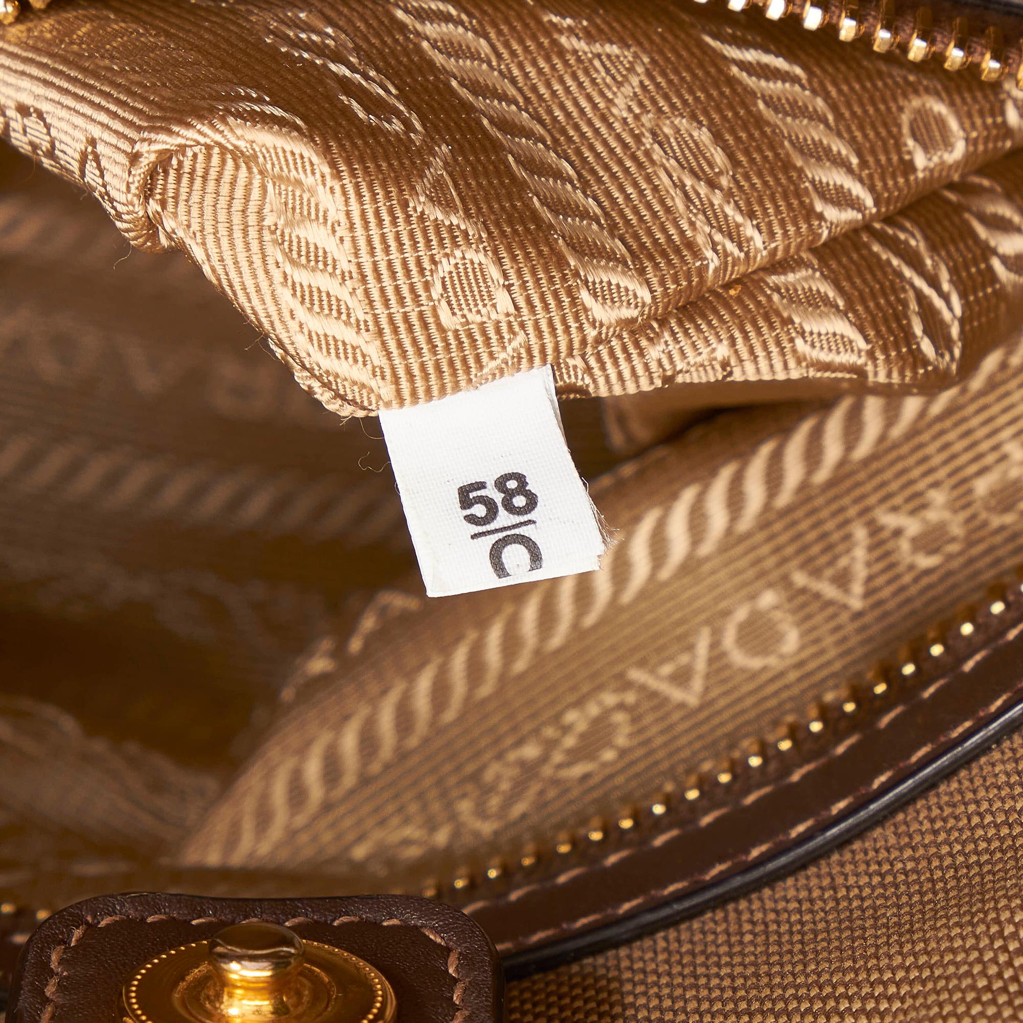 Prada Canapa Logo Canvas Satchel (SHG-31615)