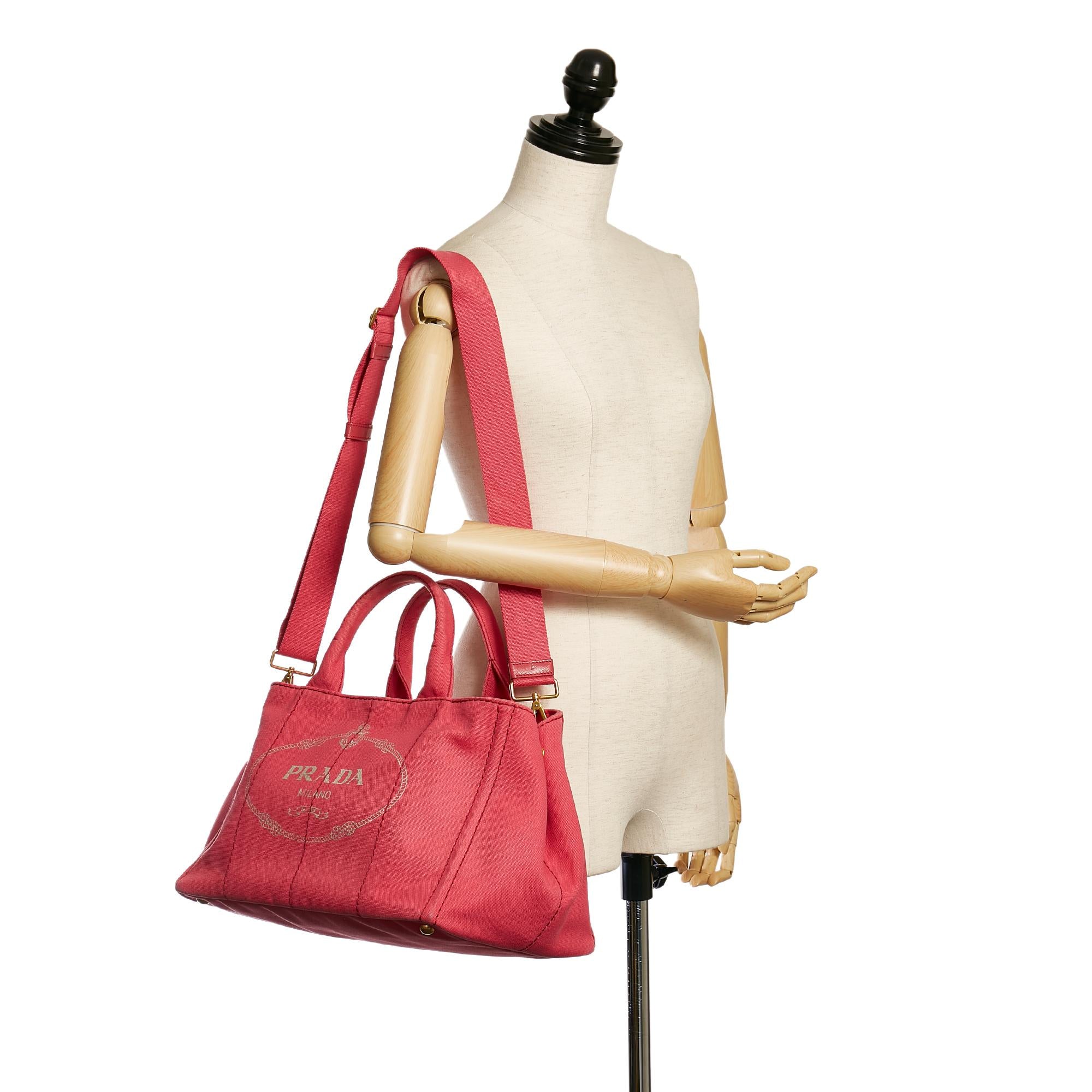 Prada Canapa Logo Canvas Satchel (SHG-34209)