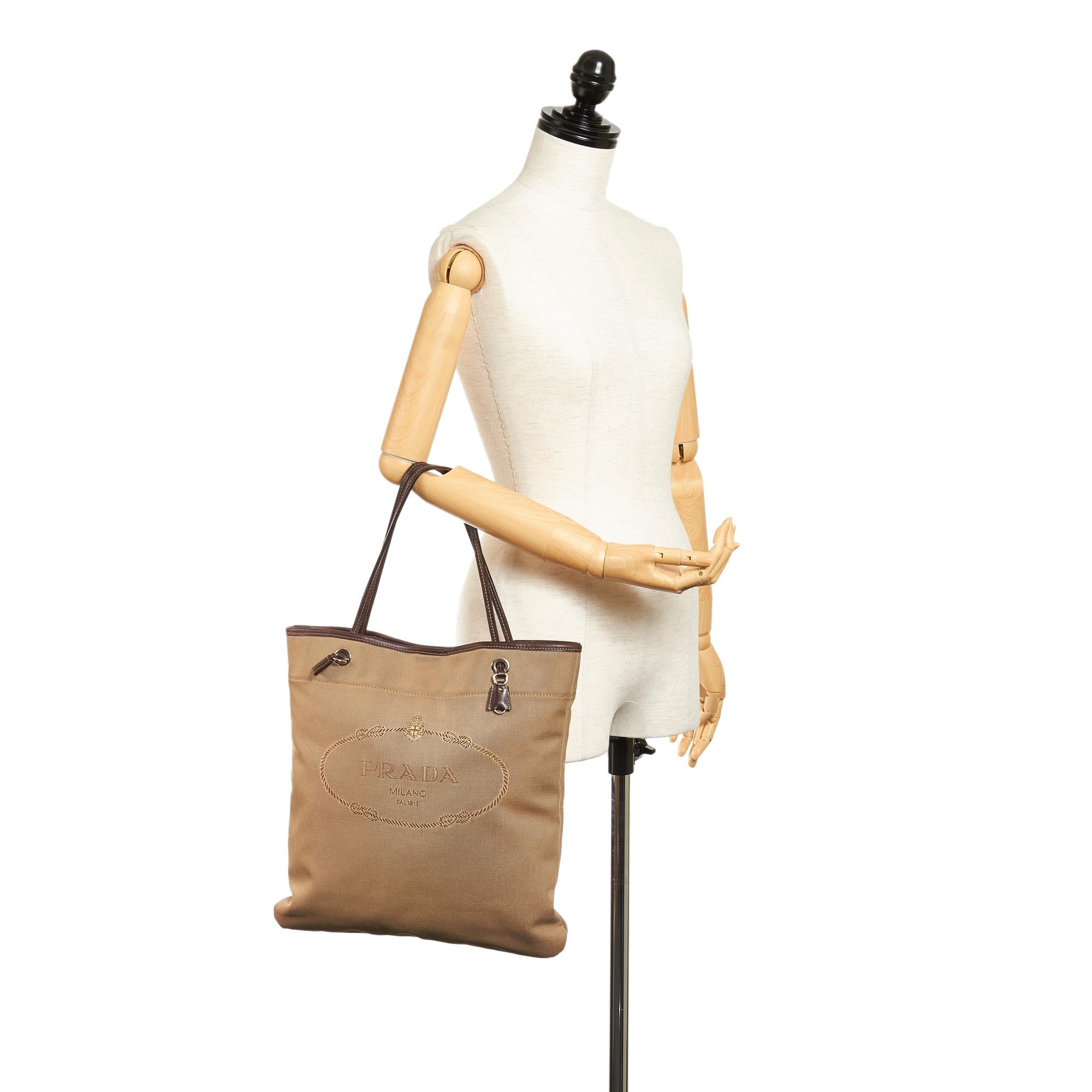 Prada Canapa Logo Canvas Tote Bag (SHG-27301)