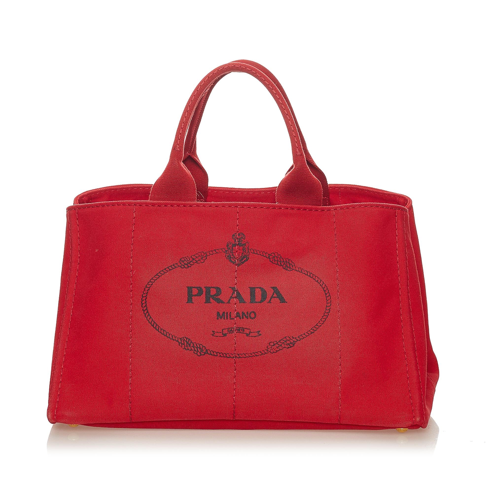 Prada Canapa Logo Canvas Tote Bag (SHG-27786)