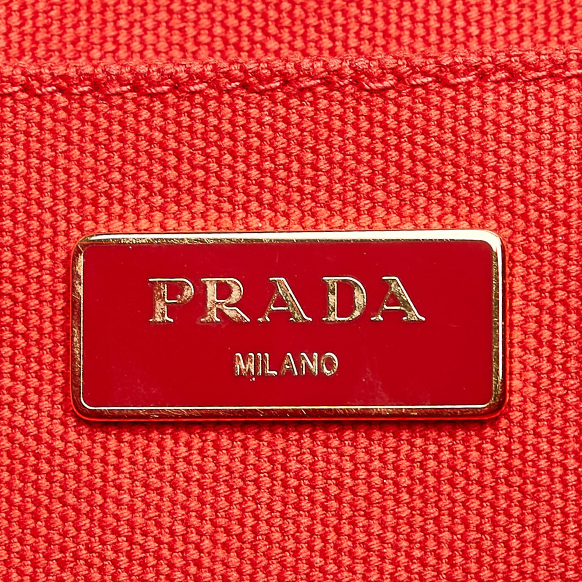 Prada Canapa Logo Canvas Tote Bag (SHG-27786)