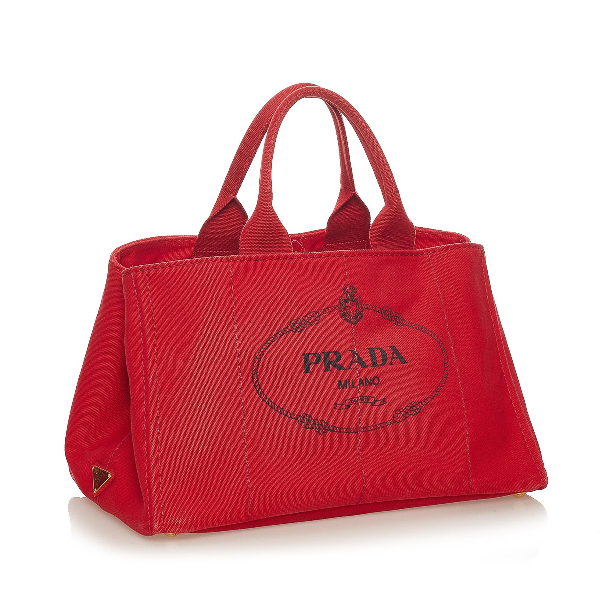 Prada Canapa Logo Canvas Tote Bag (SHG-27786)